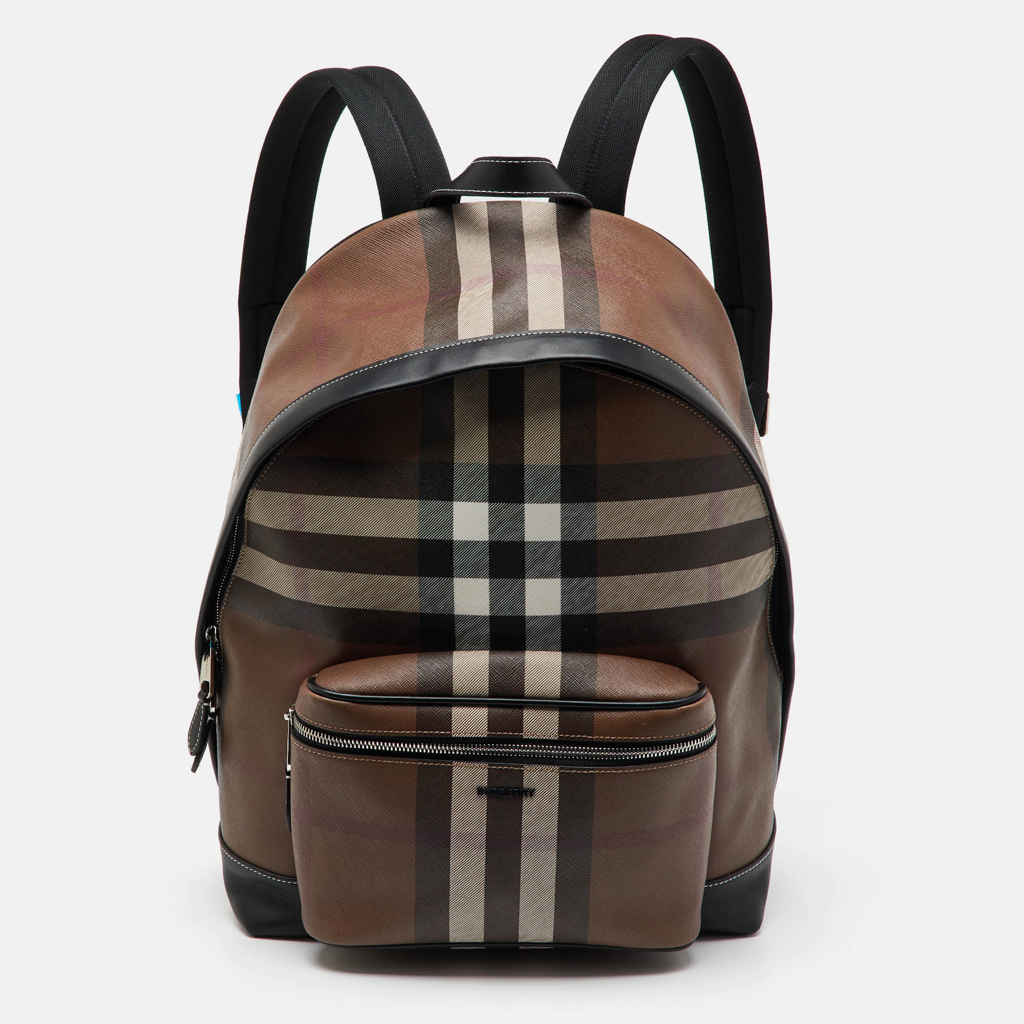 Burberry Dark Birch Brown Check Coated Canvas and Leather Backpack
Burberry Dark Birch Brown Check Coated Canvas and Leather Backpack