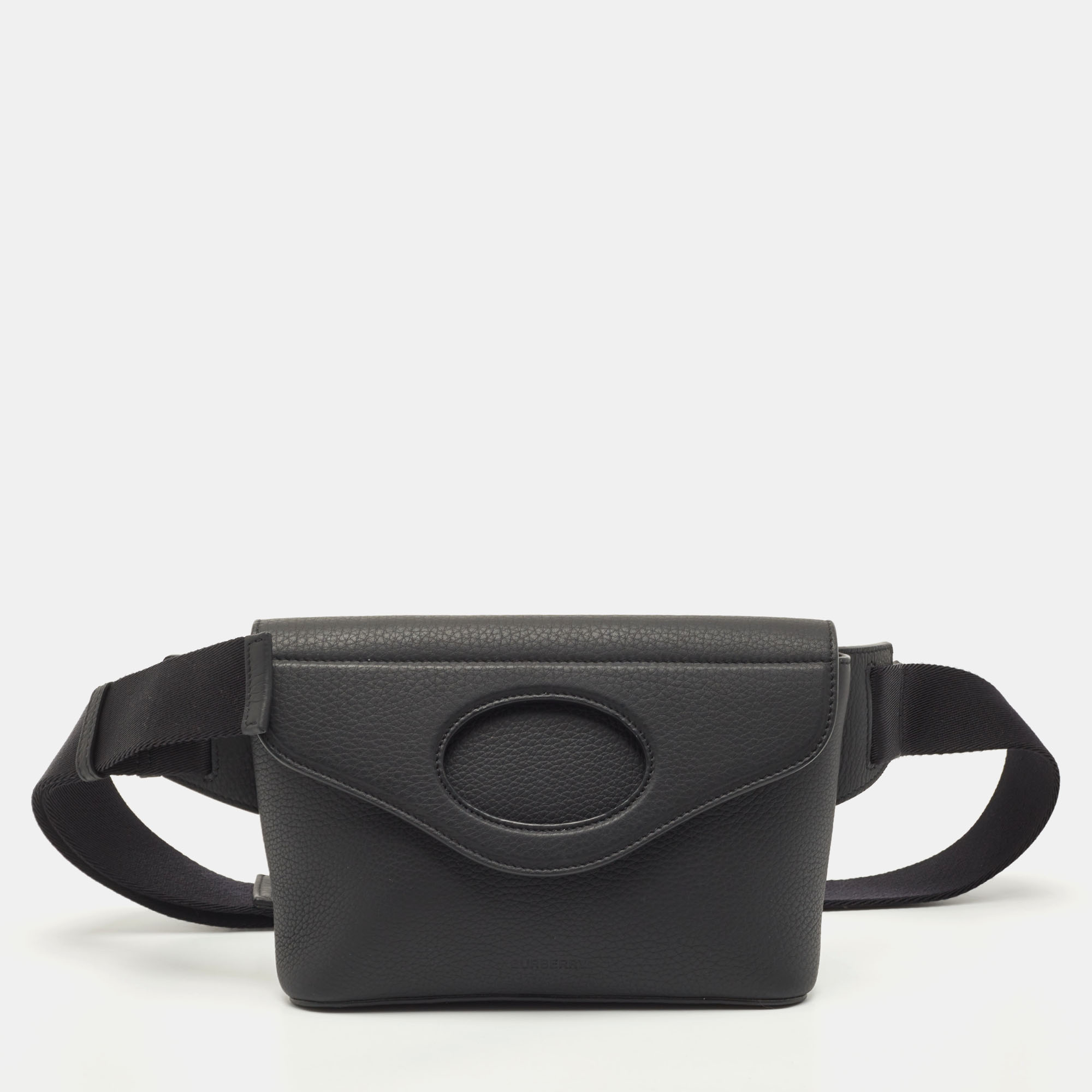 Burberry Black Leather Medium Pocket Belt Bag