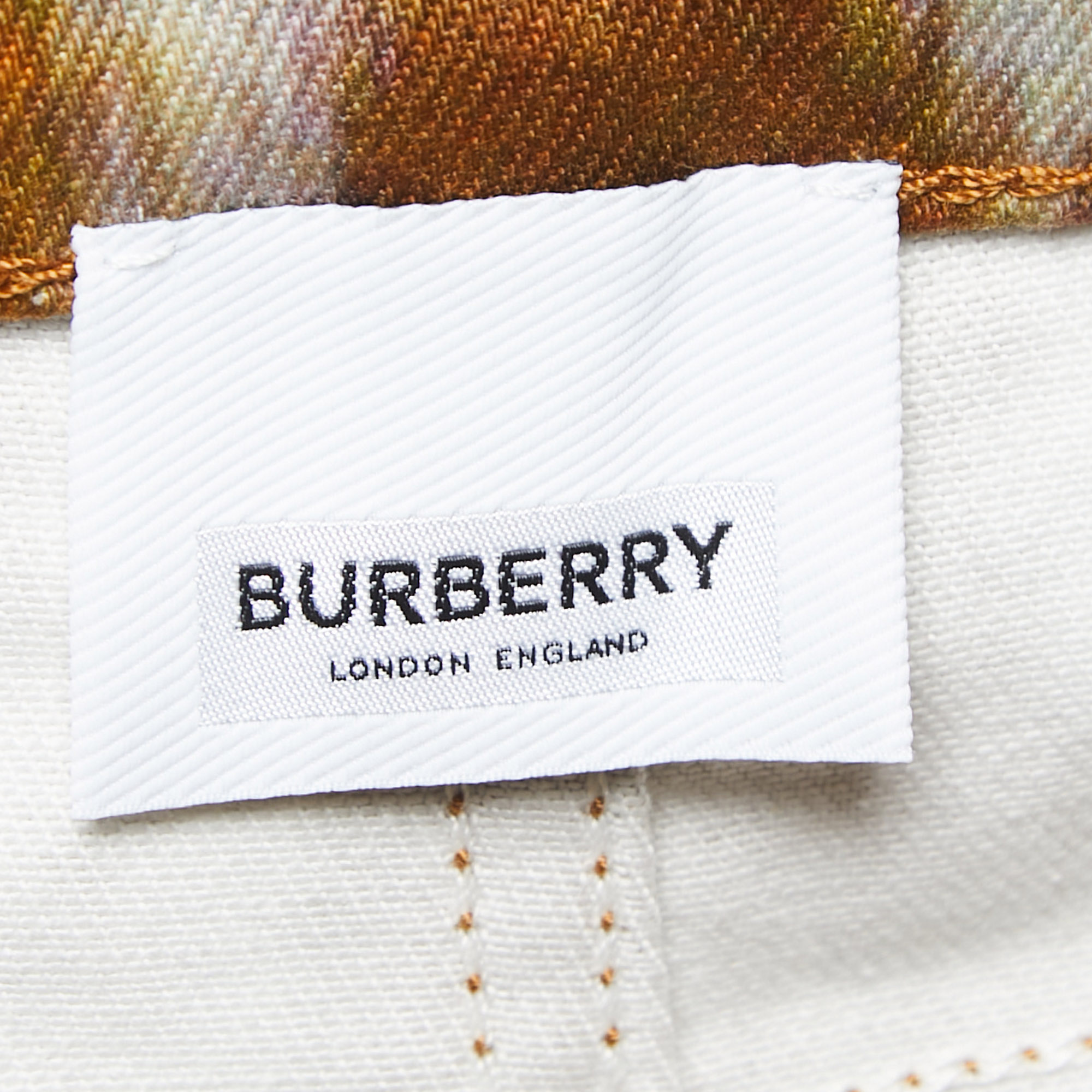 Burberry Brown Printed Denim Jeans S Waist 31