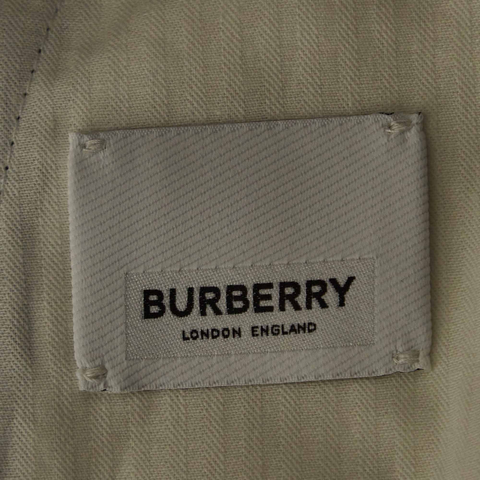 Burberry Navy Blue Linen Blend Classic Trousers M