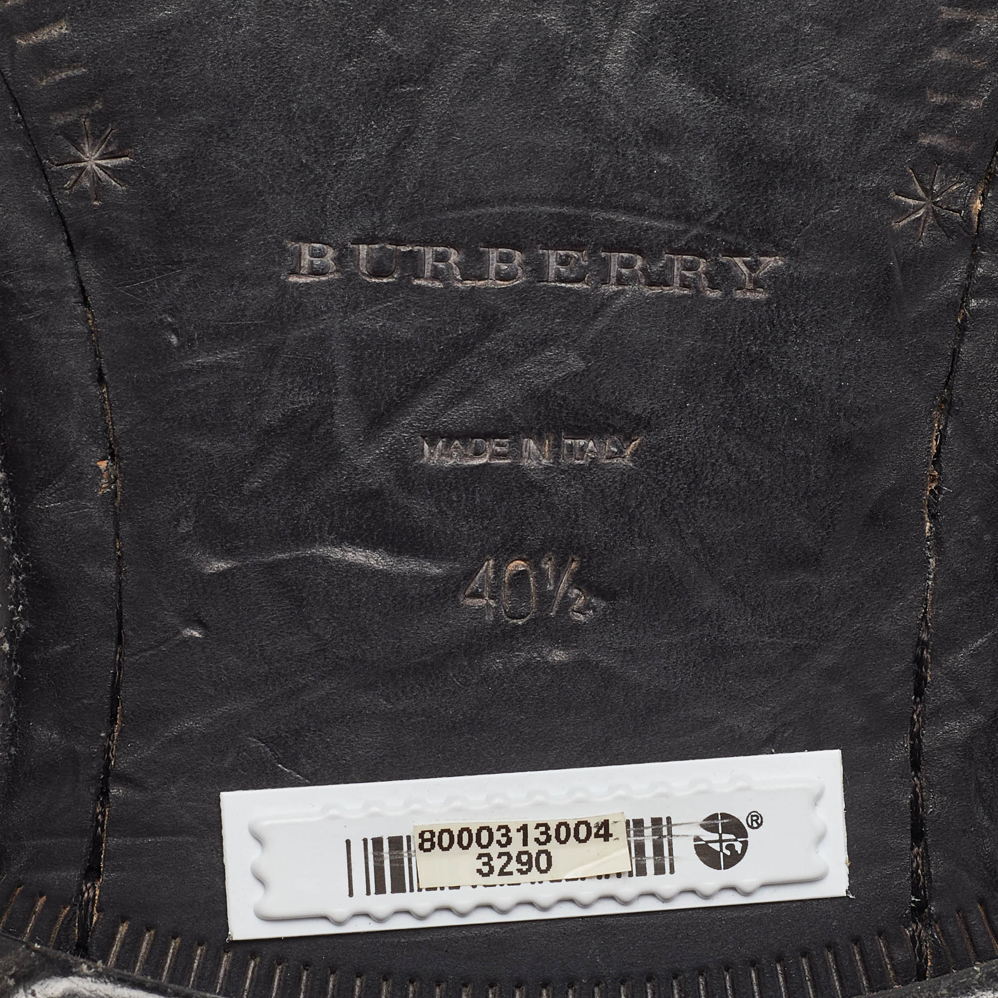 Burberry Burgundy Brogue Leather Delmar Monk Derby Size 40.5