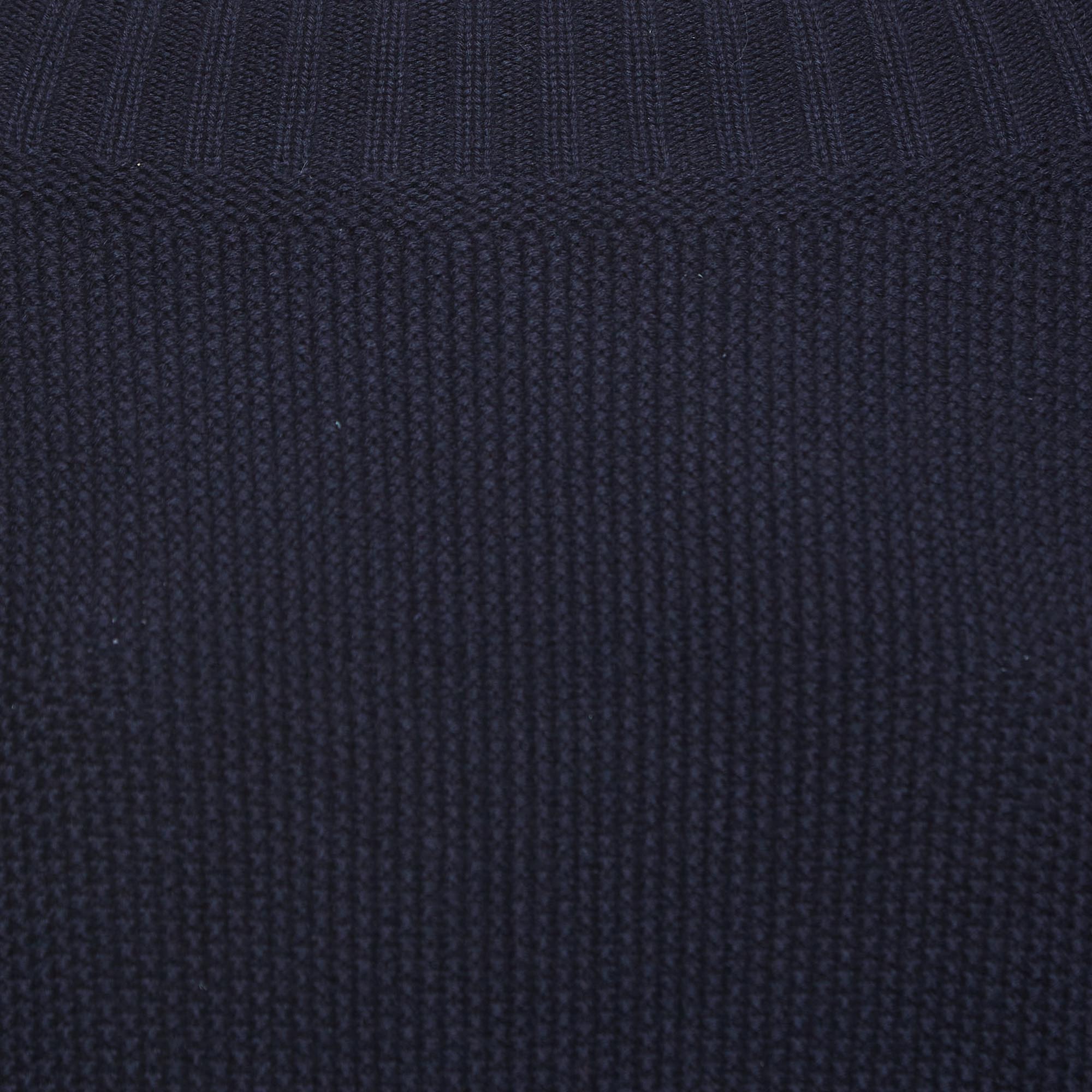 Burberry Prorsum Navy Blue Wool Boat Neck Sweater M