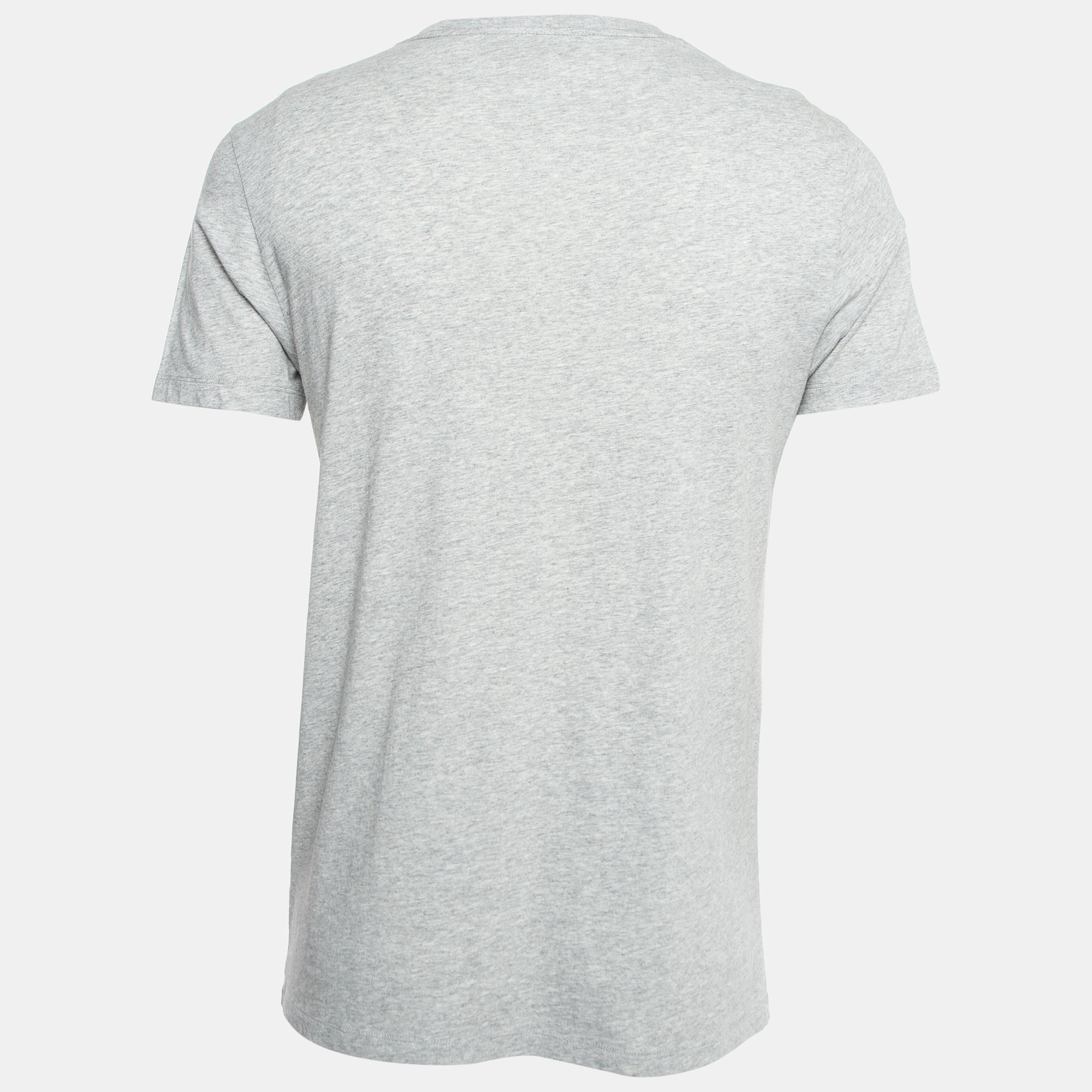 

Burberry Grey Embellished Creature Motif Cotton Crew Neck T-Shirt
