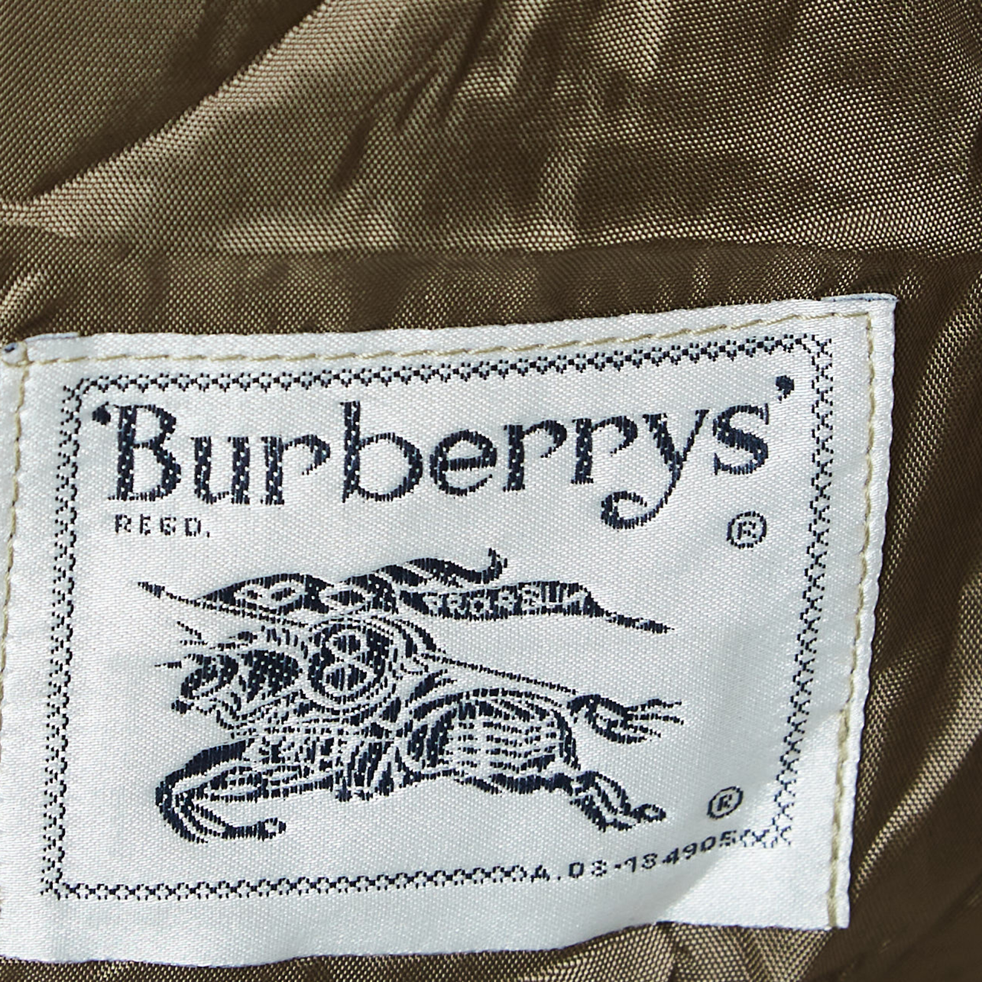 Burberry Vintage Brown Wool Single Breasted Blazer L