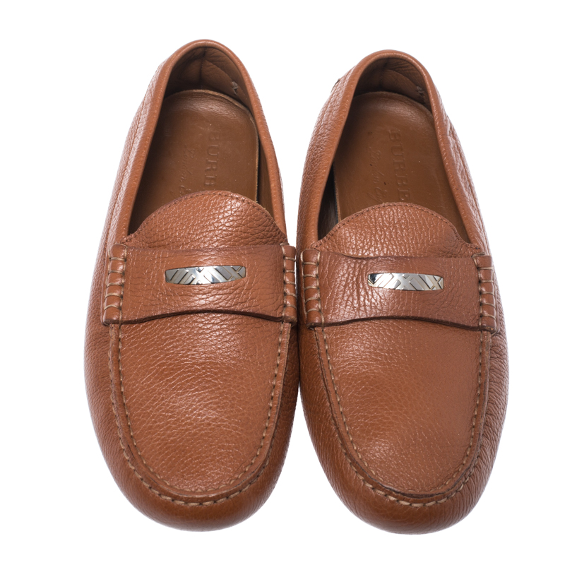 Burberry Brown Leather Loafers Size 42