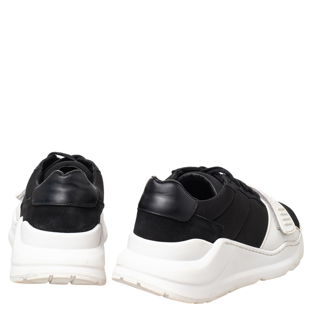 Burberry Black Neoprene Ramsey Low Top Sneakers Size 40