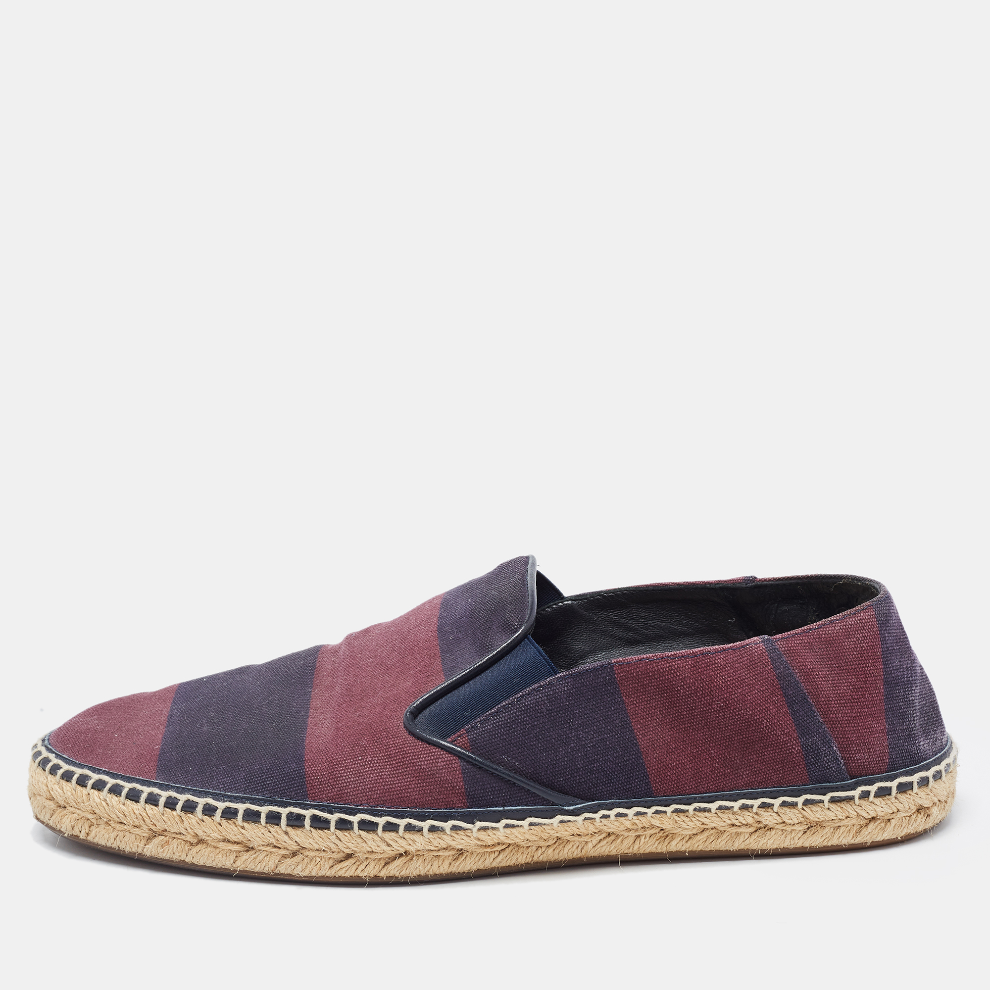 

Burberry Two Tone Canvas Hodgeson Slip On Espadrilles Size, Purple