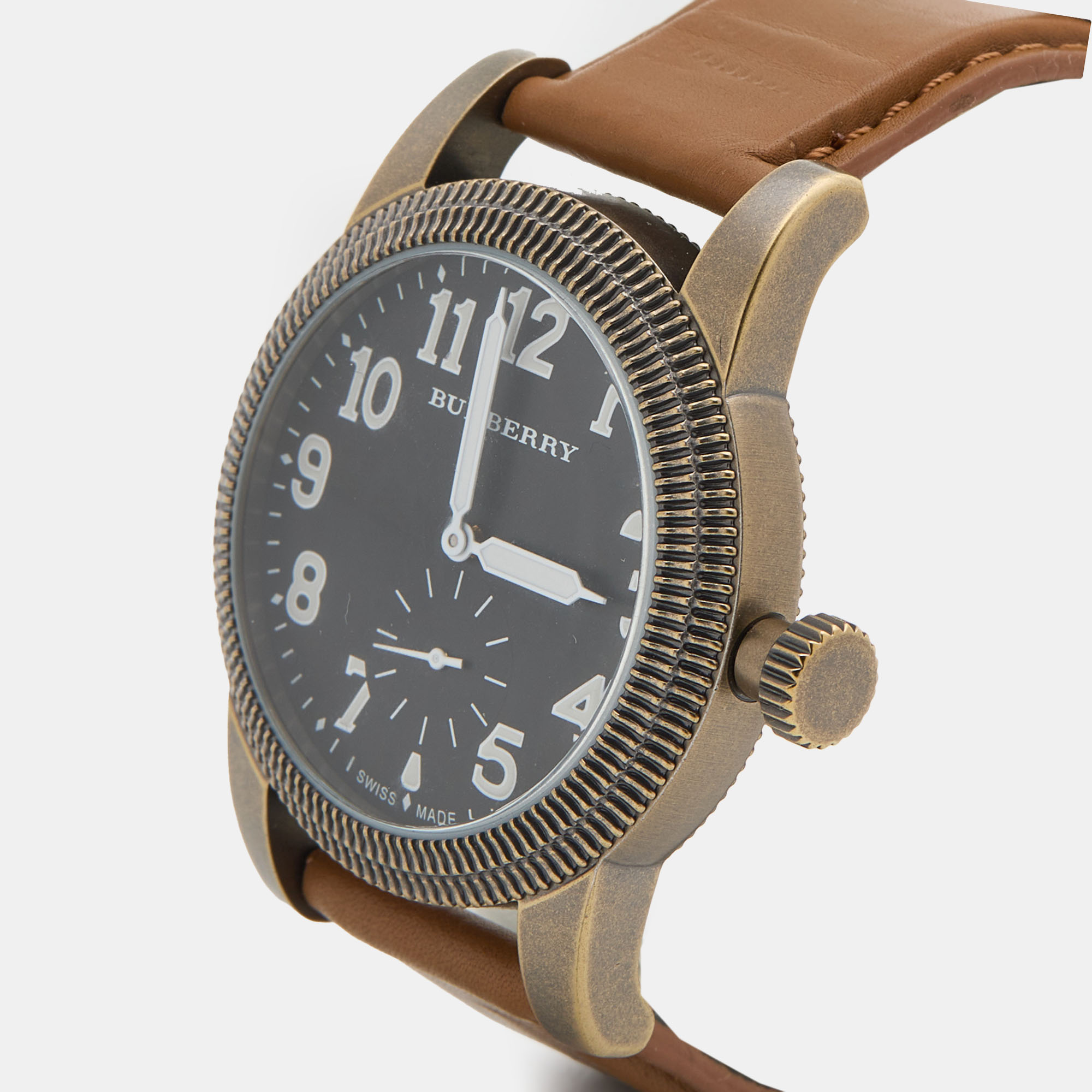 Burberry Black Ion Plated Stainless Steel Leather Military BU7831 Men's Wristwatch
Burberry Black Ion Plated Stainless Steel Leather Military BU7831 Men's Wristwatch