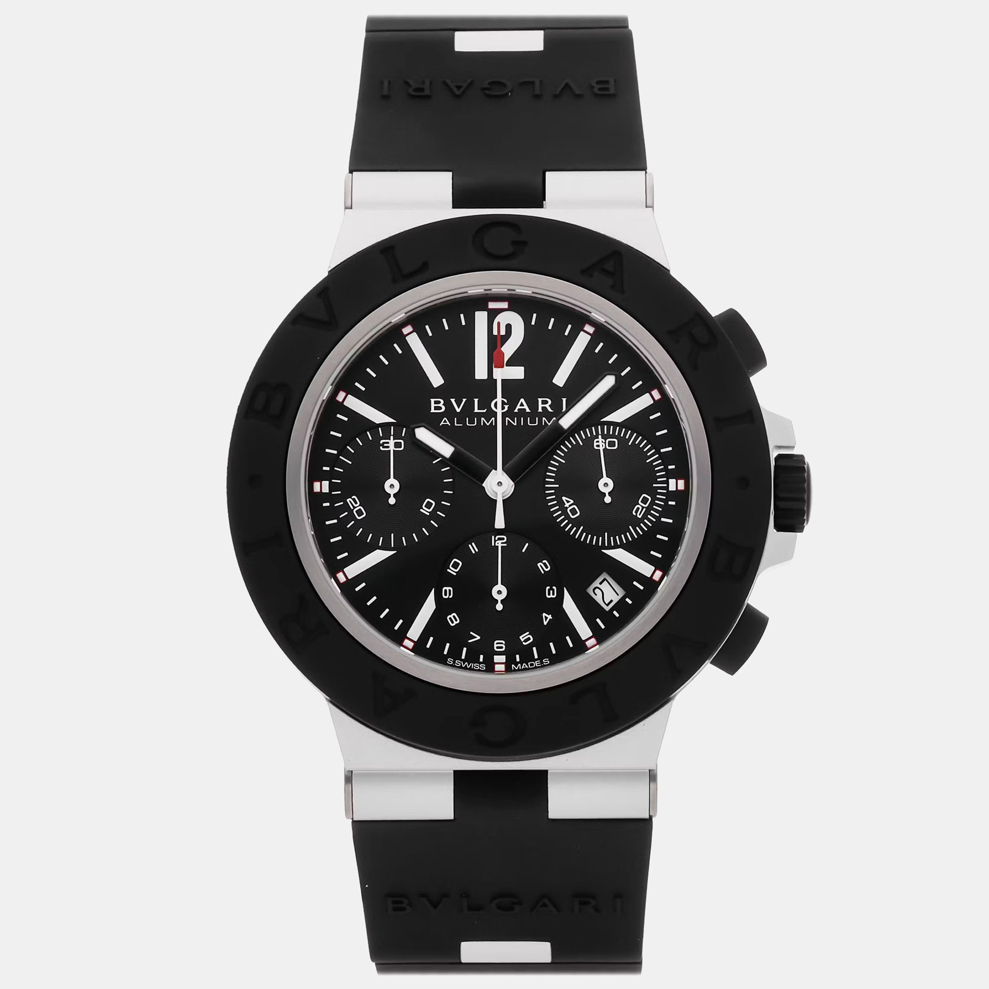Pre-Owned Bvlgari Bvlgari-Bvlgari Aluminium Chronograph Men's Watch 41 mm, Black
Pre-Owned Bvlgari Bvlgari-Bvlgari Aluminium Chronograph Men's Watch 41 mm, Black