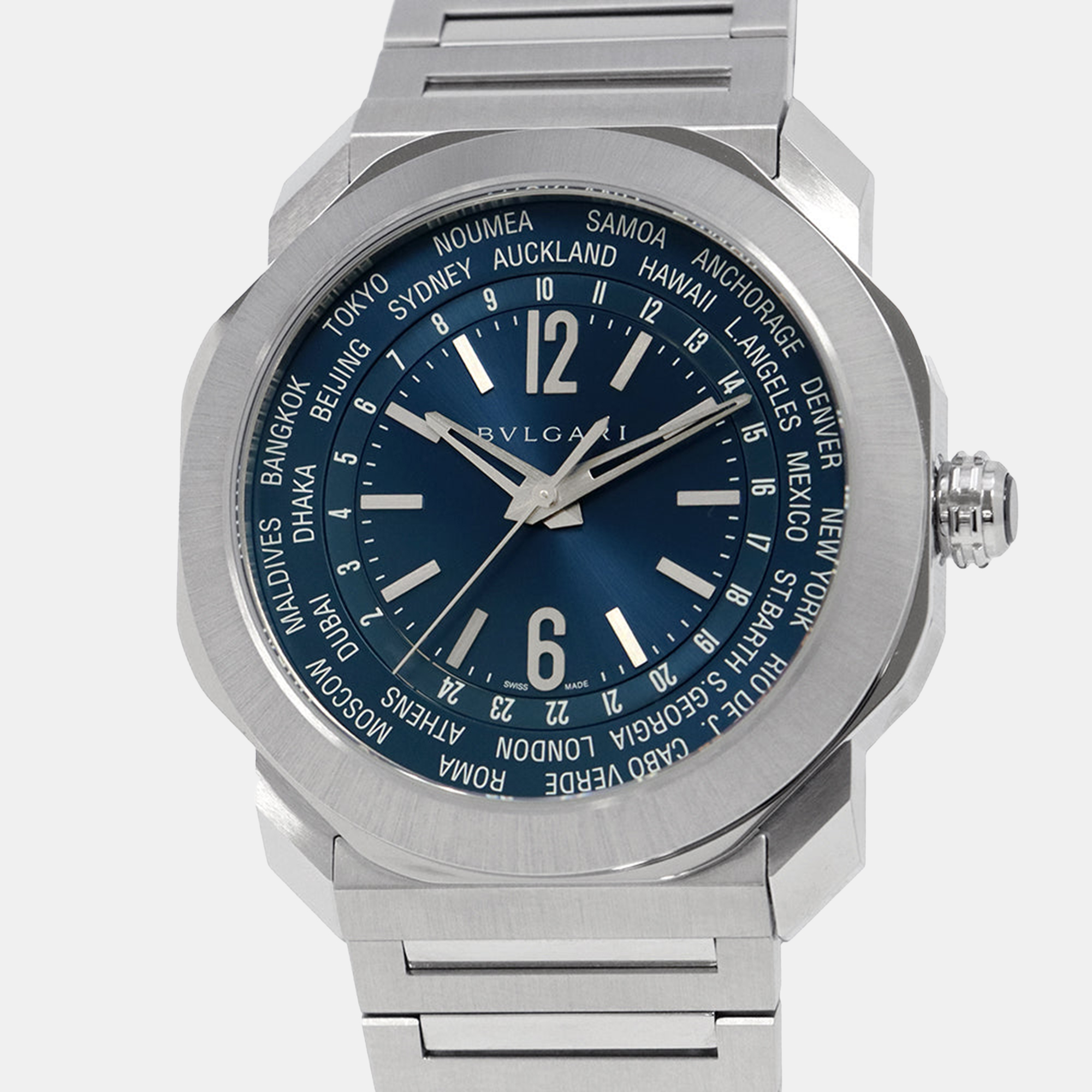 Bvlgari Blue Stainless Steel Octo Roma 103481 Automatic Men's Wristwatch 41 mm
Bvlgari Blue Stainless Steel Octo Roma 103481 Automatic Men's Wristwatch 41 mm