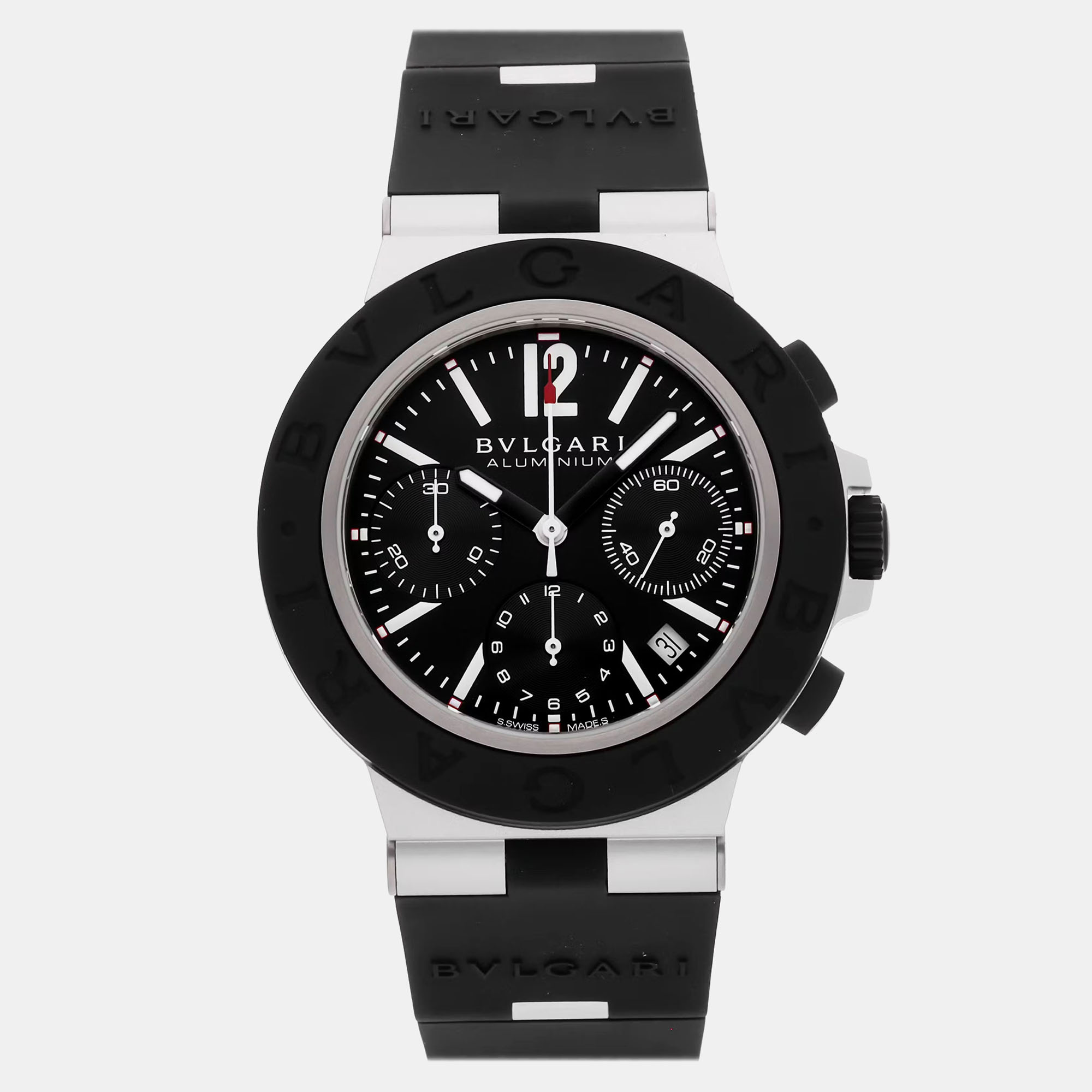 Pre-Owned Bvlgari Bvlgari-Bvlgari Aluminium Chronograph 103868, Black
Pre-Owned Bvlgari Bvlgari-Bvlgari Aluminium Chronograph 103868, Black