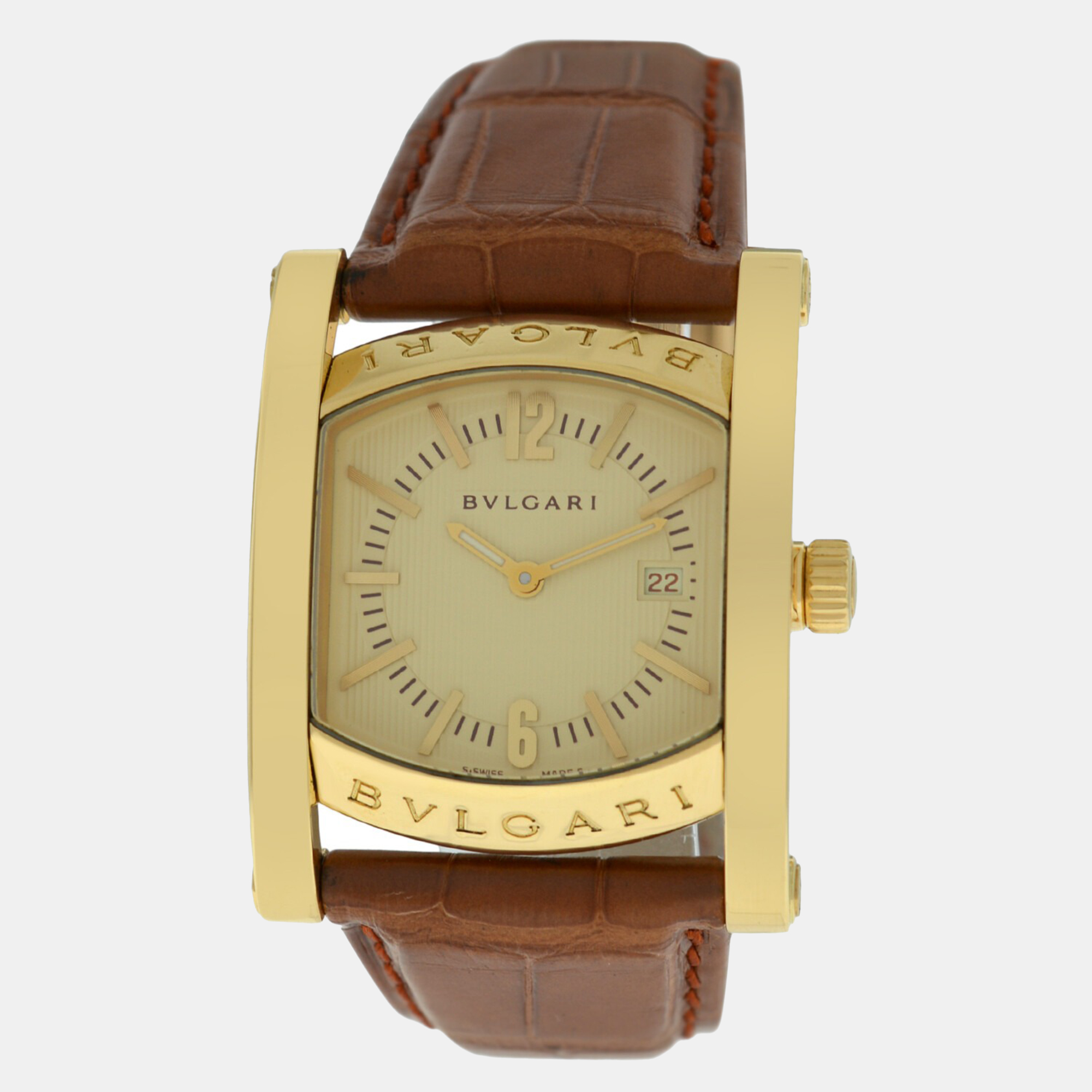 Bvlgari Cream 18k Yellow Gold Assioma AA39G Quartz Men's Wristwatch 30 mm
Bvlgari Cream 18k Yellow Gold Assioma AA39G Quartz Men's Wristwatch 30 mm