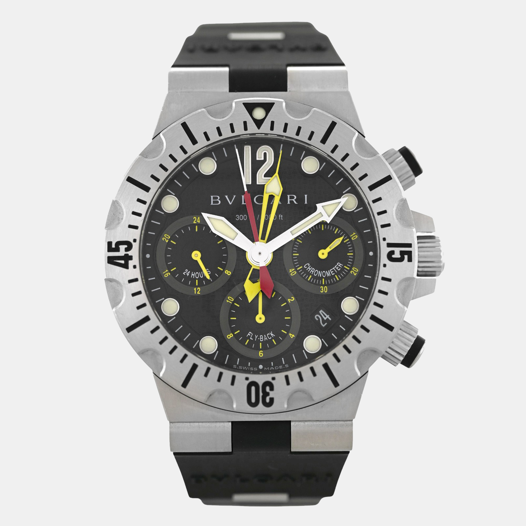 Bvlgari Black Rubber Diagono SC 40 S Automatic Men's Wristwatch 40 mm
Bvlgari Black Rubber Diagono SC 40 S Automatic Men's Wristwatch 40 mm