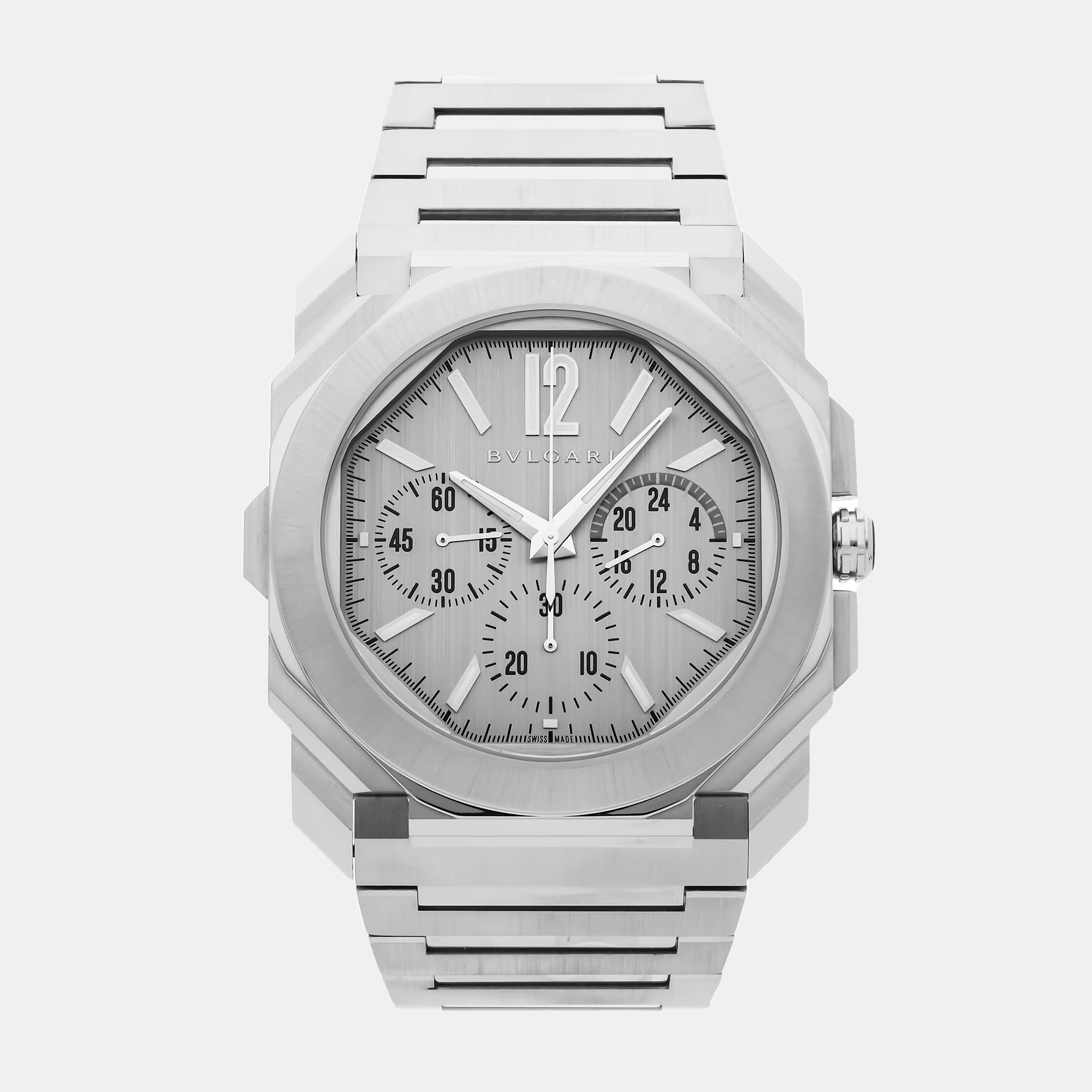 Bvlgari Octo Finissimo Chronograph GMT 103661 Automatic Titanium Grey Dial Men's Wristwatch
Bvlgari Octo Finissimo Chronograph GMT 103661 Automatic Titanium Grey Dial Men's Wristwatch
