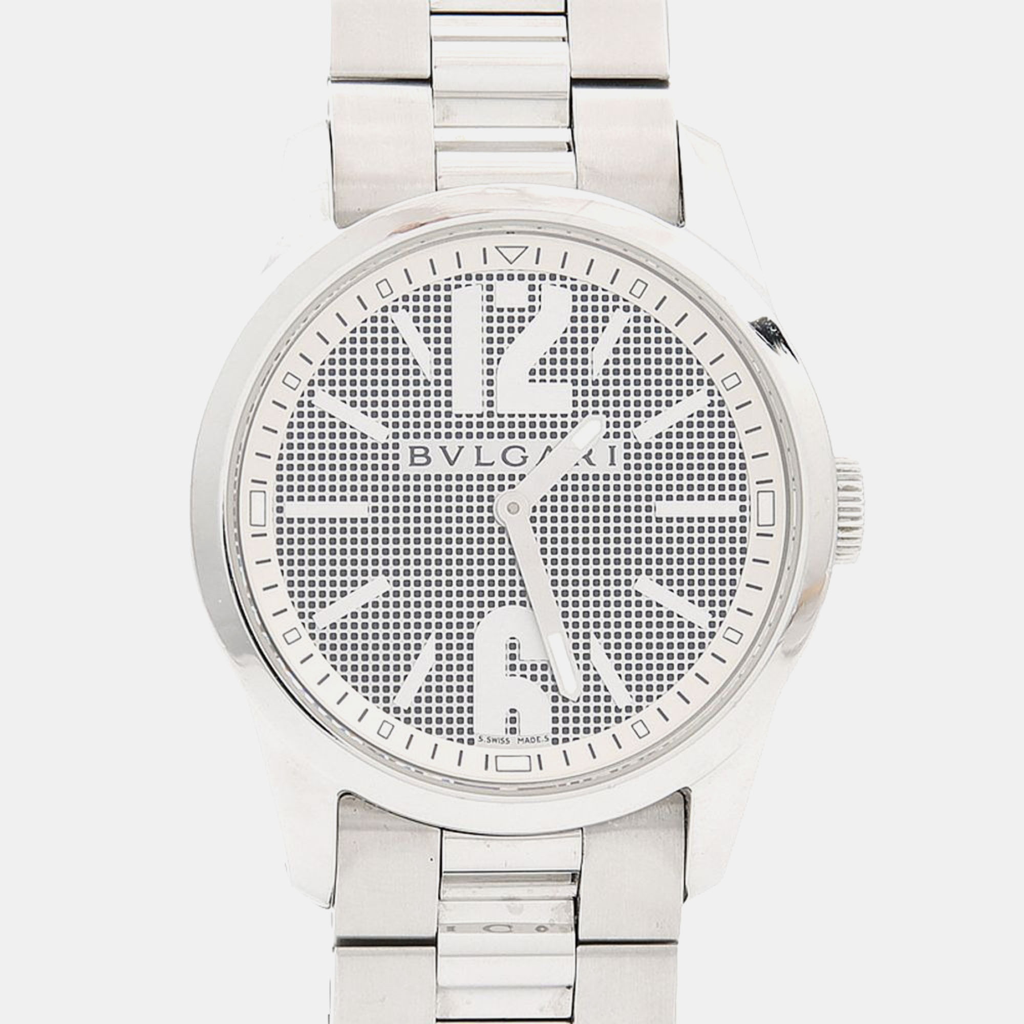 Bvlgari Solotempo ST37S Quartz Silver Stainless Steel Men's Wristwatch 37 mm
Bvlgari Solotempo ST37S Quartz Silver Stainless Steel Men's Wristwatch 37 mm