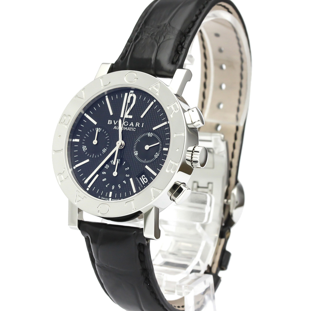 Bvlgari Black Stainless Steel Bvlgari-Bvlgari Chronograph Automatic BB38SLCH Men's Wristwatch
Bvlgari Black Stainless Steel Bvlgari-Bvlgari Chronograph Automatic BB38SLCH Men's Wristwatch