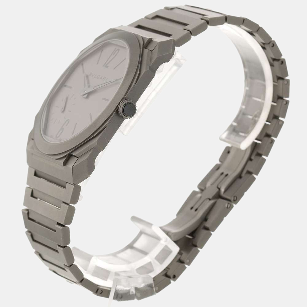 

Bvlgari Grey Titanium Octo Finissimo BGO40C14TTXT Automatic Men's Wristwatch 40 mm