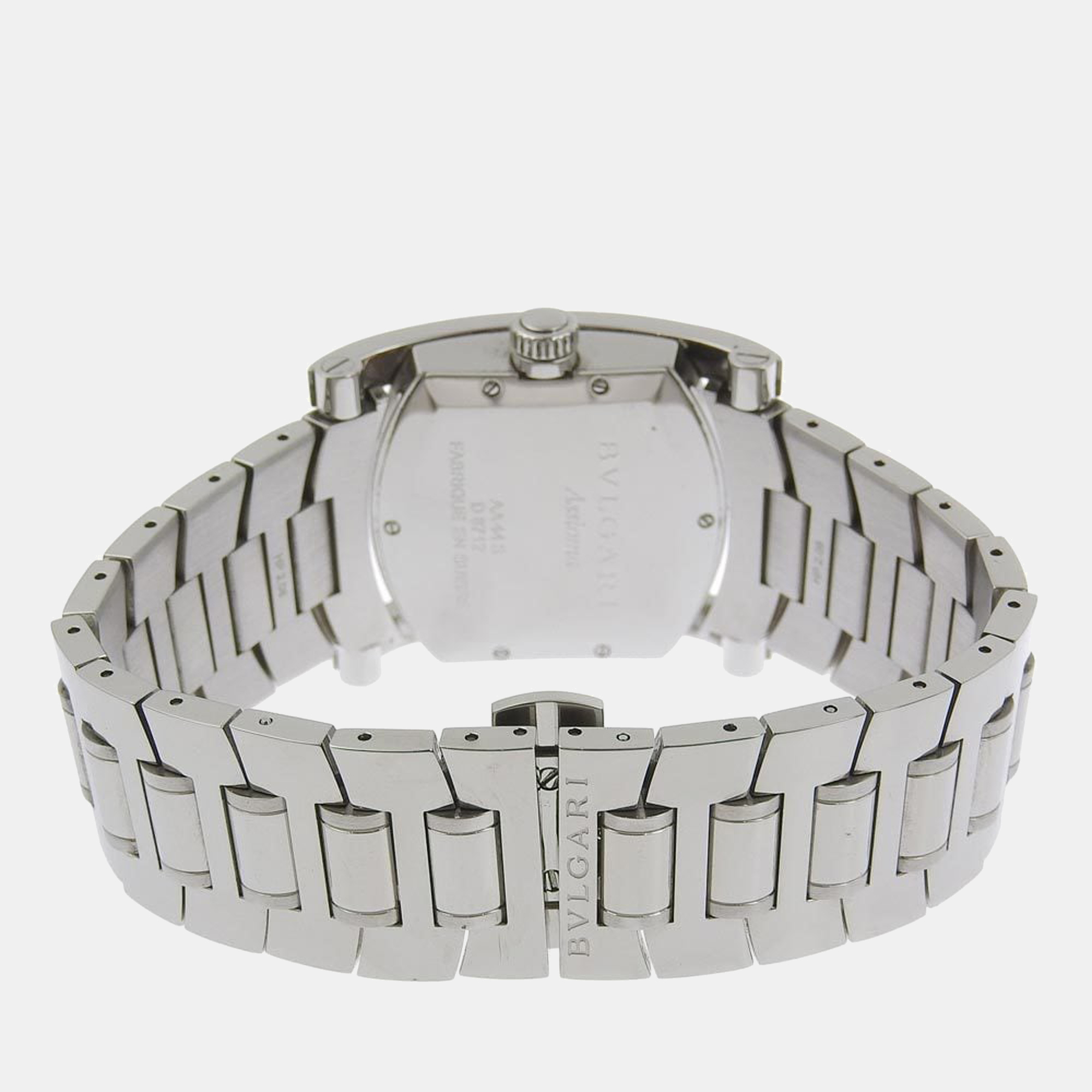 Bvlgari MOP Diamonds Stainless Steel Assioma AA44S Men's Wristwatch 35 Mm