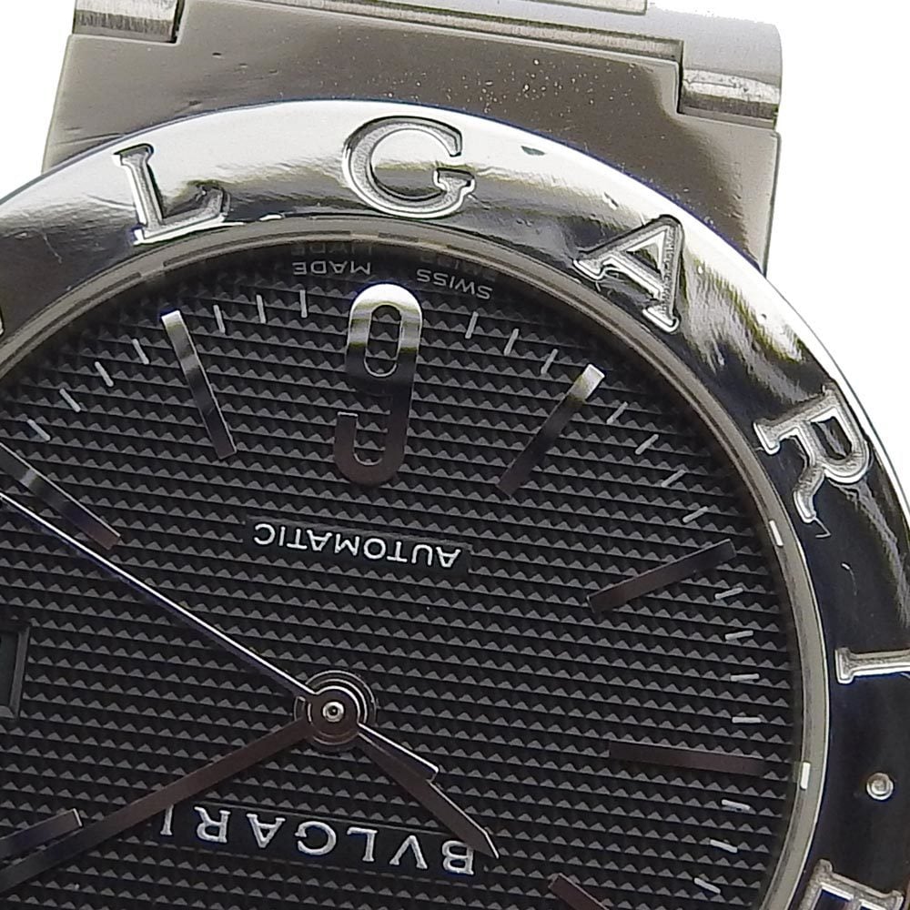 Bvlgari Black Stainless Steel Bvlgari Bvlgari BB33BSS Men's Wristwatch 33 Mm