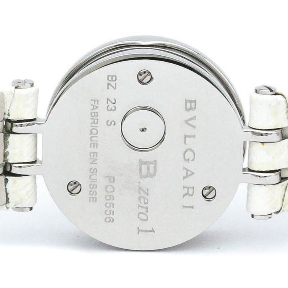 Bvlgari MOP Diamonds Stainless Steel B.Zero1 BZ23S Men's Wristwatch 23 Mm