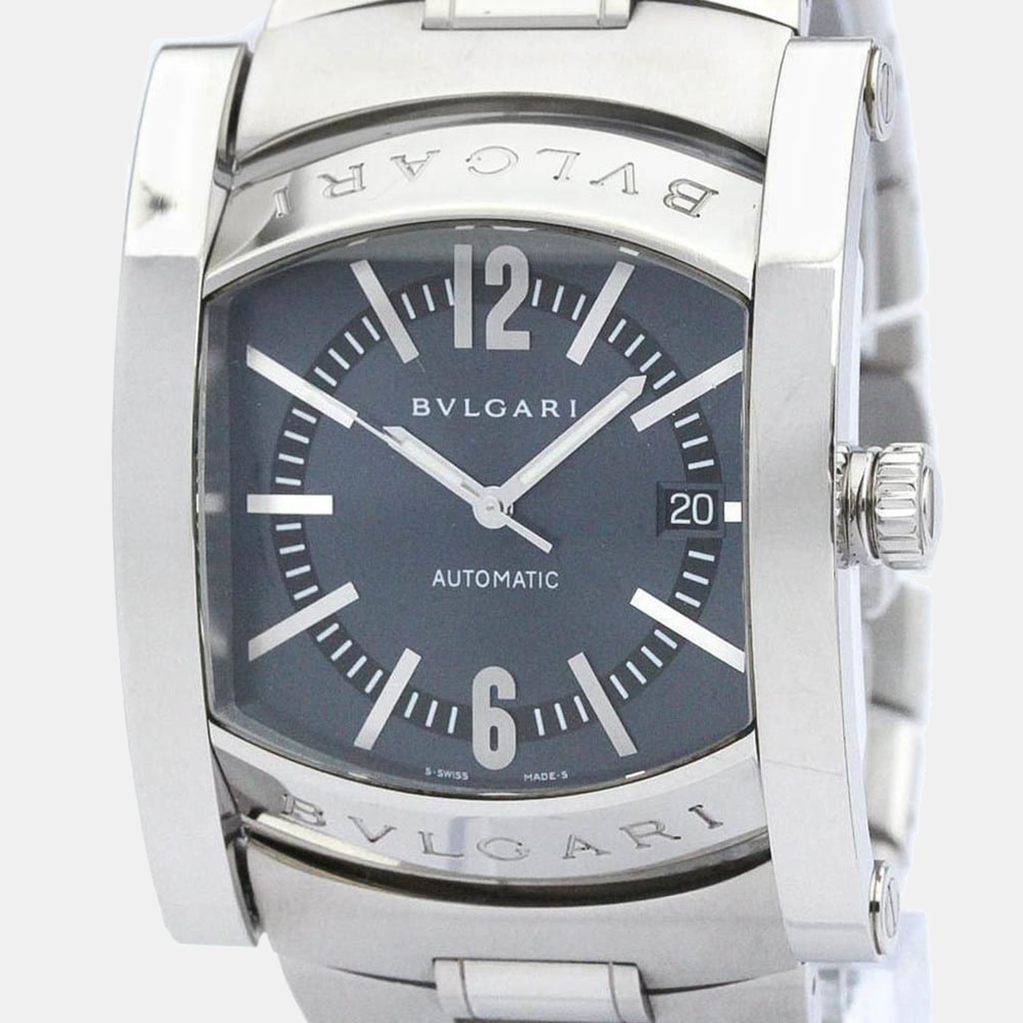 Bvlgari Grey Stainless Steel Assioma AA48S Automatic Men's Wristwatch 48mm