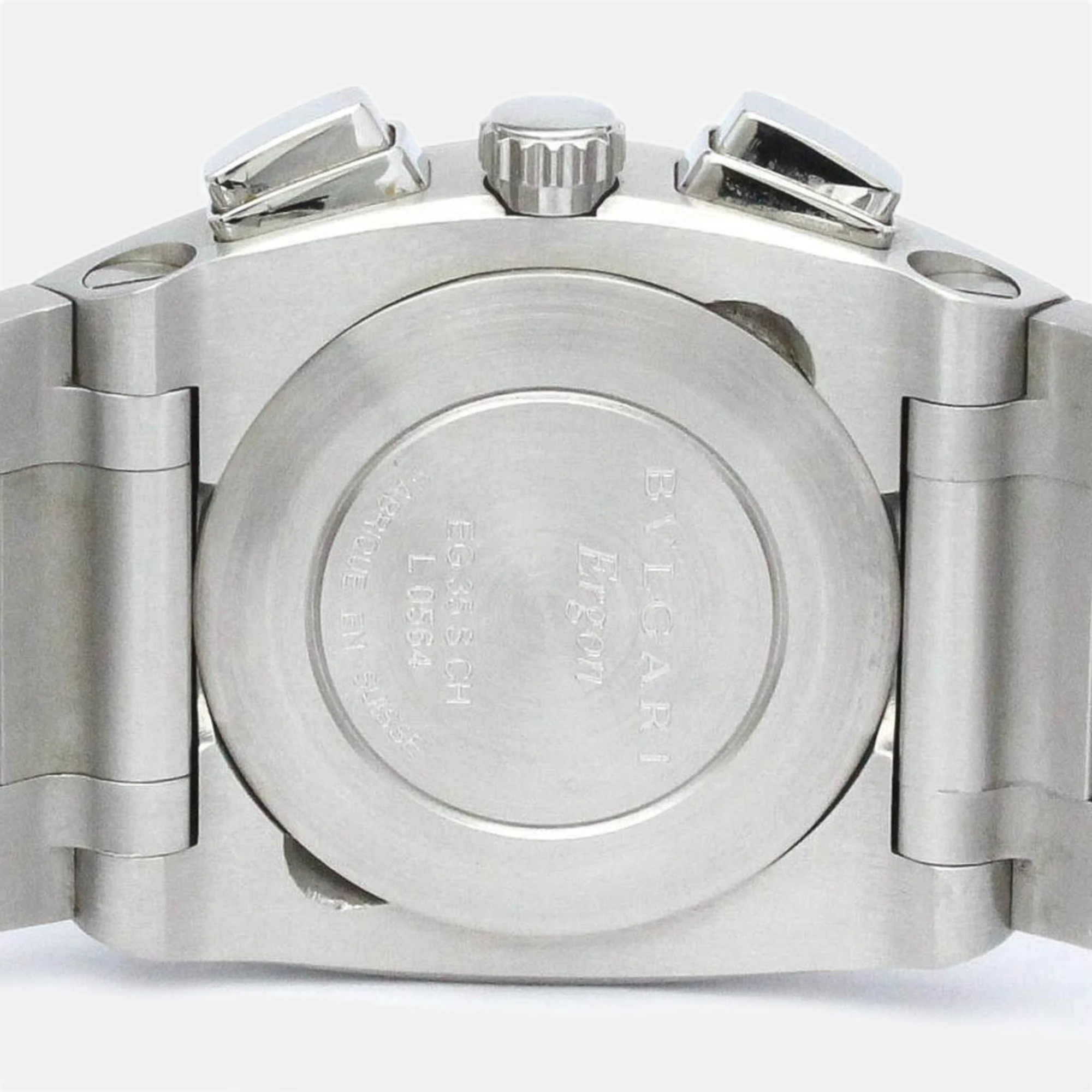 Bvlgari Black Stainless Steel Ergon EG35SCH Automatic Men's Wristwatch 35 Mm