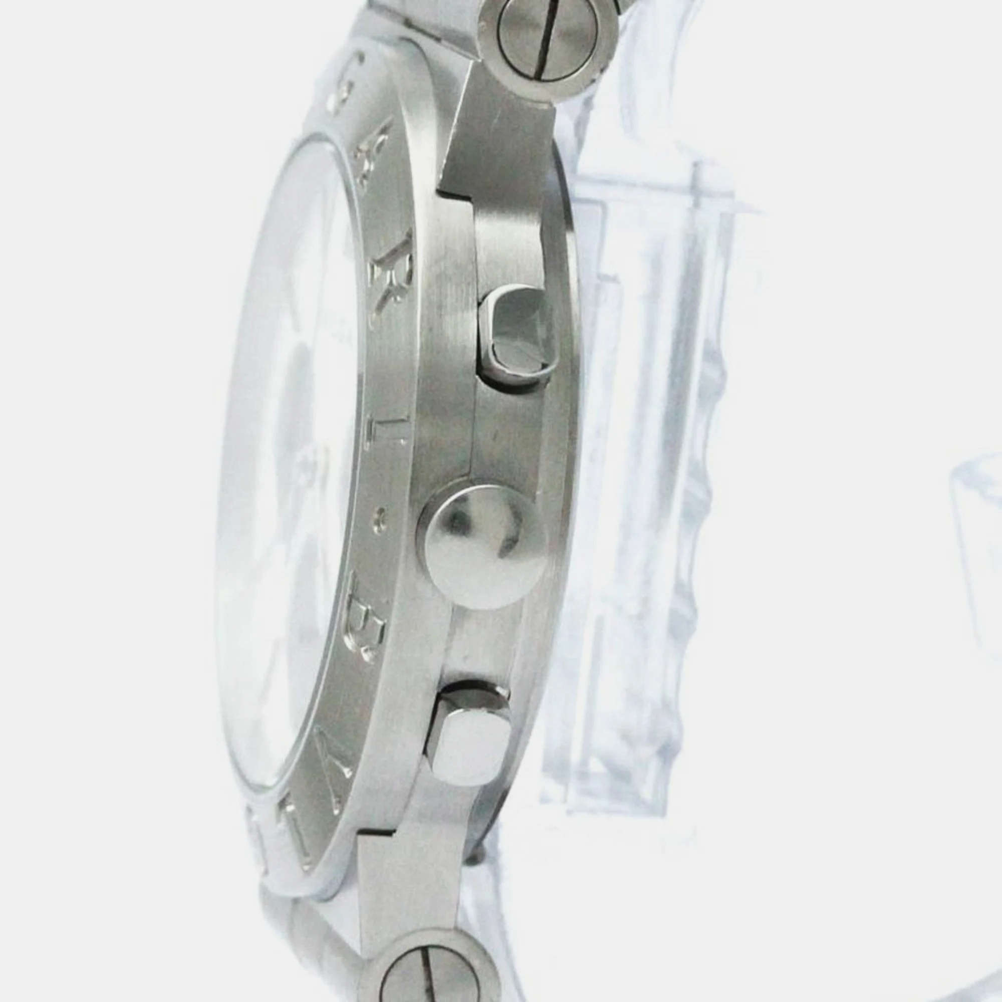 Bvlgari White Stainless Steel Diagono CH35S  Quartz Men's Wristwatch 35 Mm