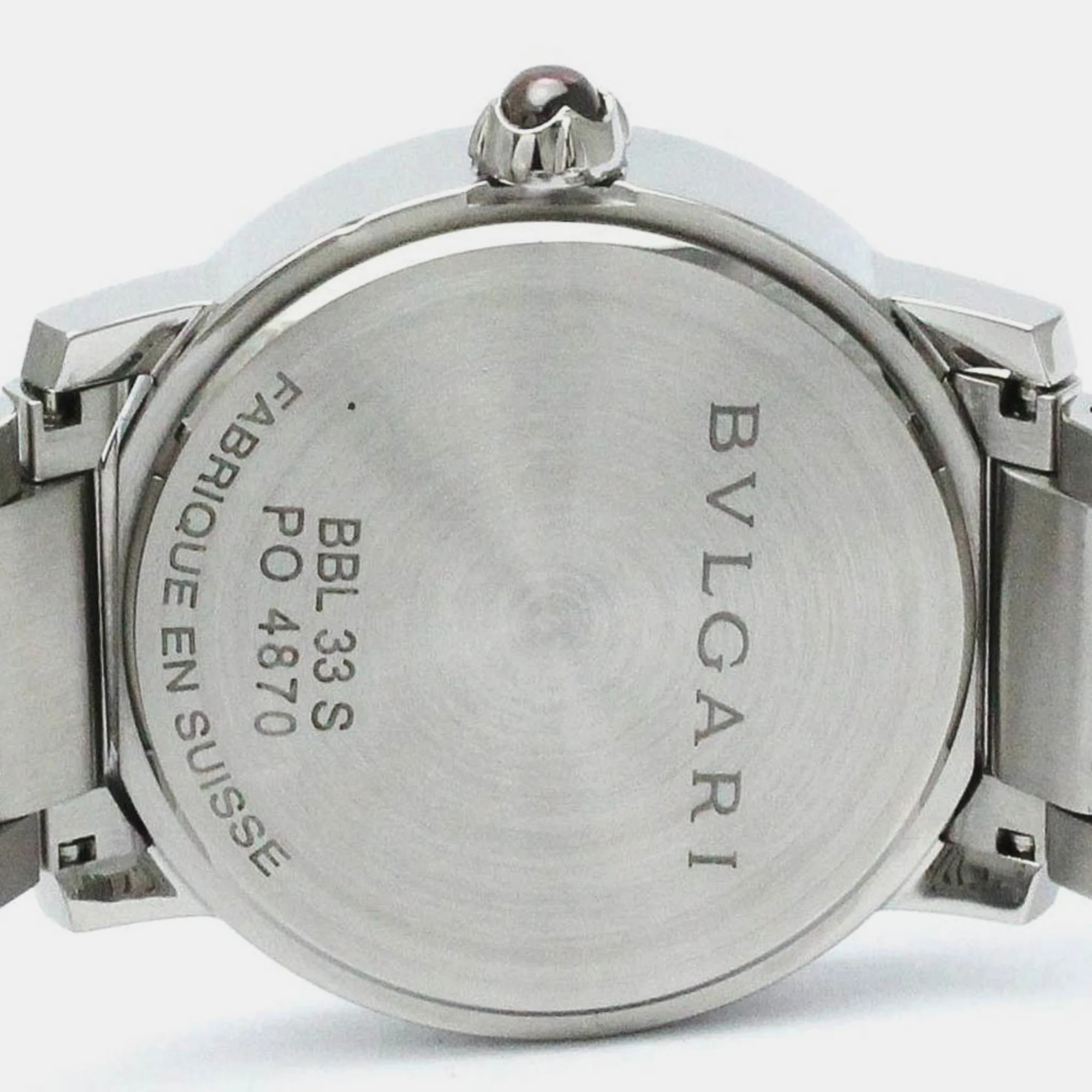 Bvlgari Black Stainless Steel Bvlgari Bvlgari BBL33S Automatic Men's Wristwatch 33 Mm