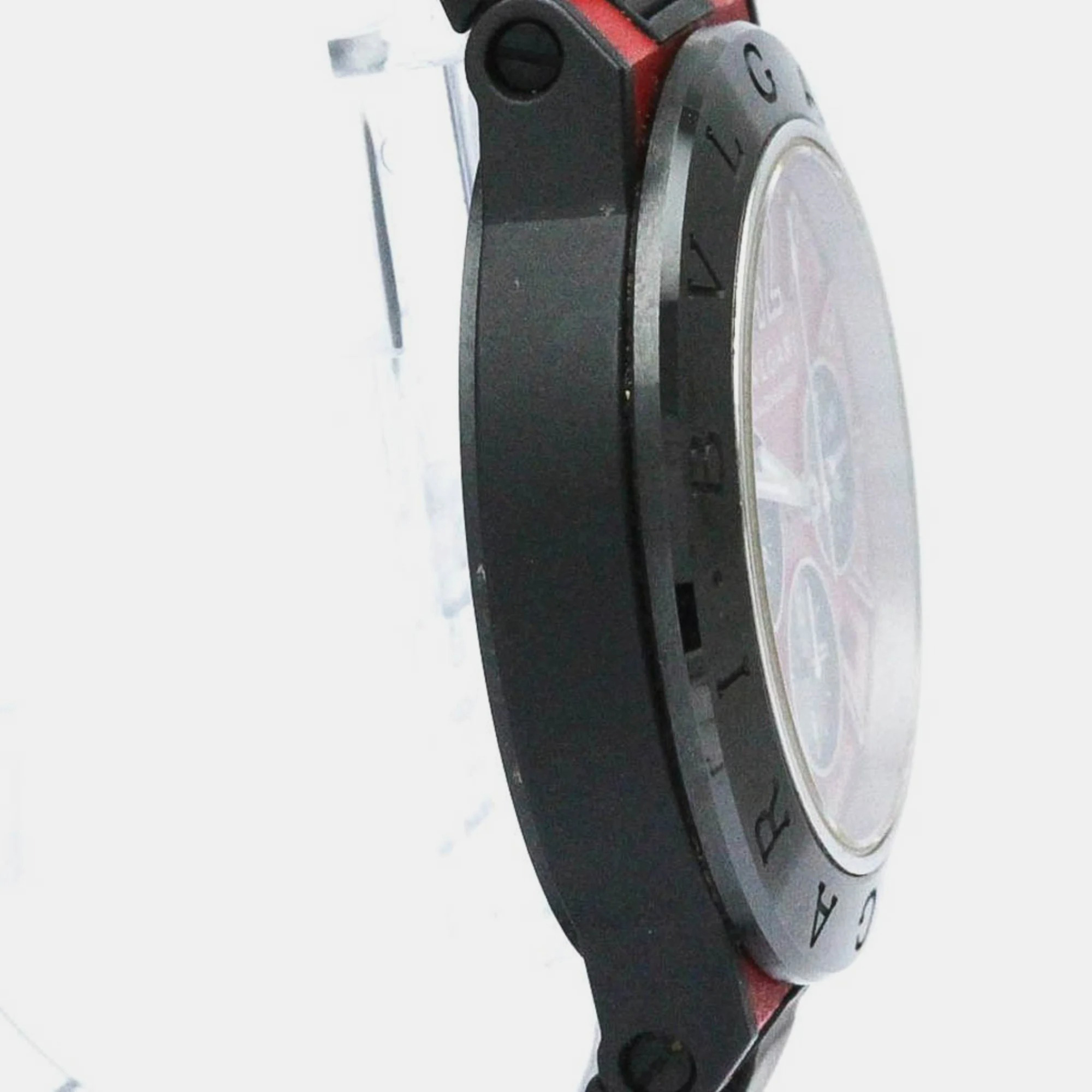 Bvlgari Red Ceramic Diagono DG42SMCCH Automatic Men's Wristwatch 42 Mm