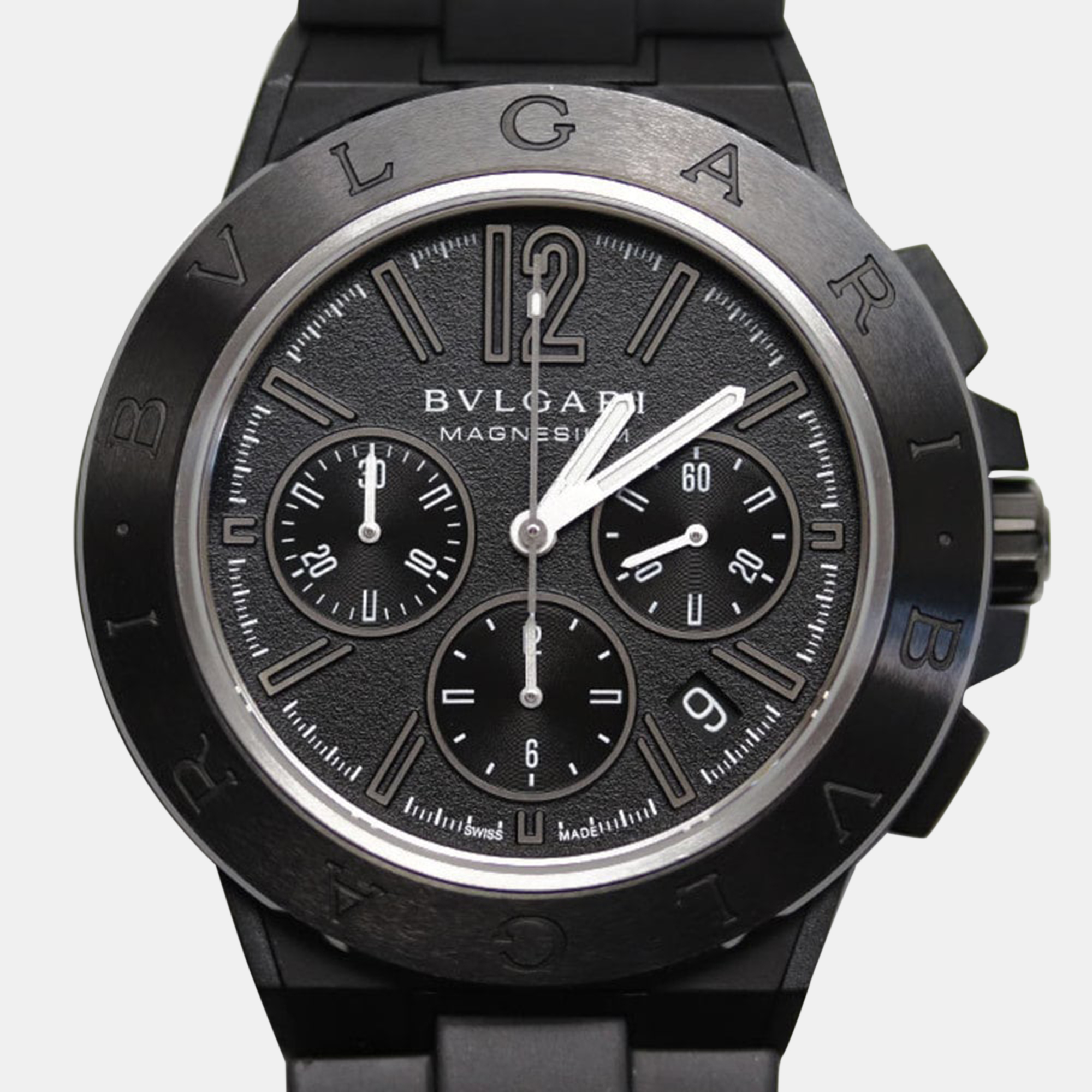 Bvlgari Black Ceramic Diagono DG42SMCCH Automatic Men's Wristwatch 42 Mm