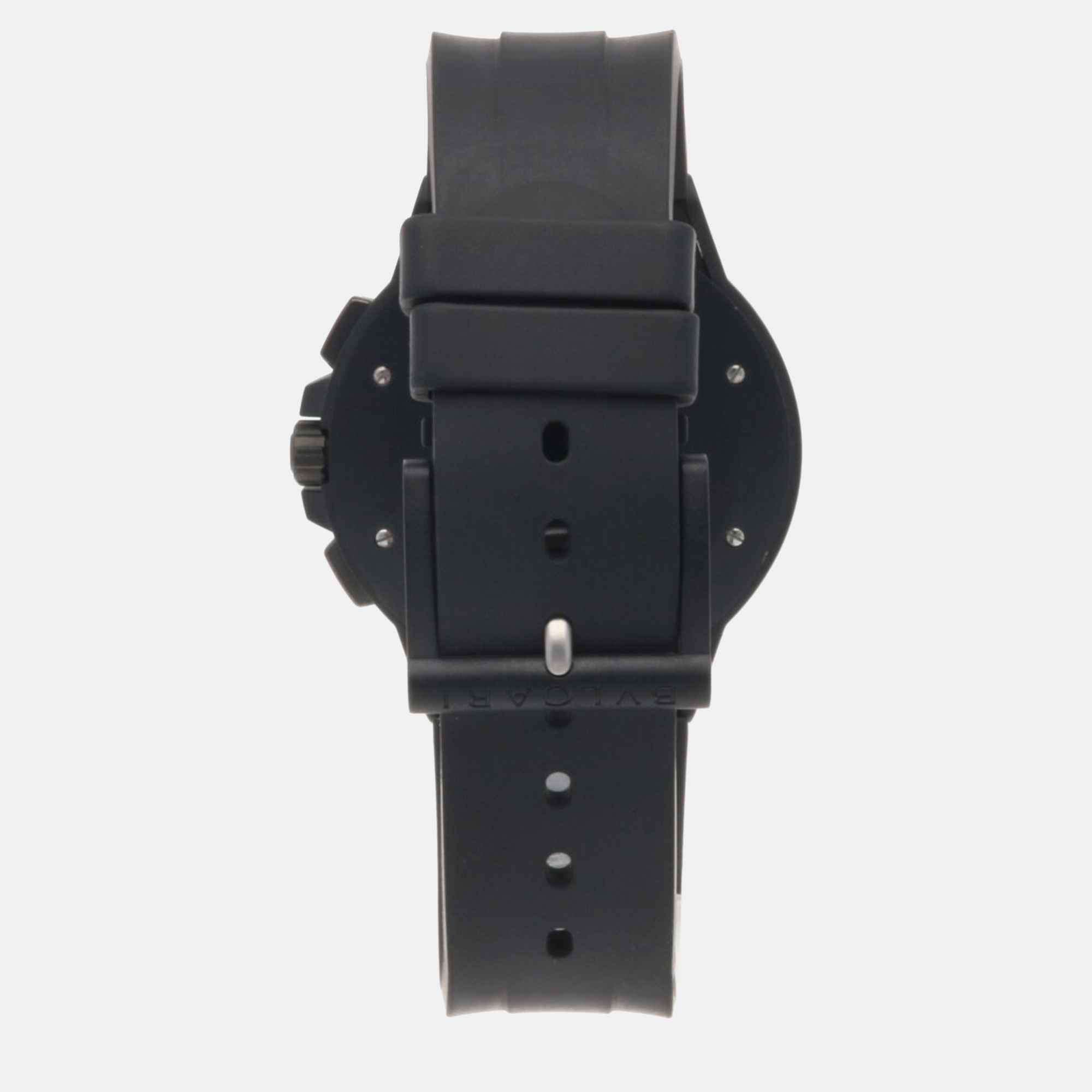 Bvlgari Black Stainless Steel Diagono DG42SMCCH Automatic Men's Wristwatch 43 Mm