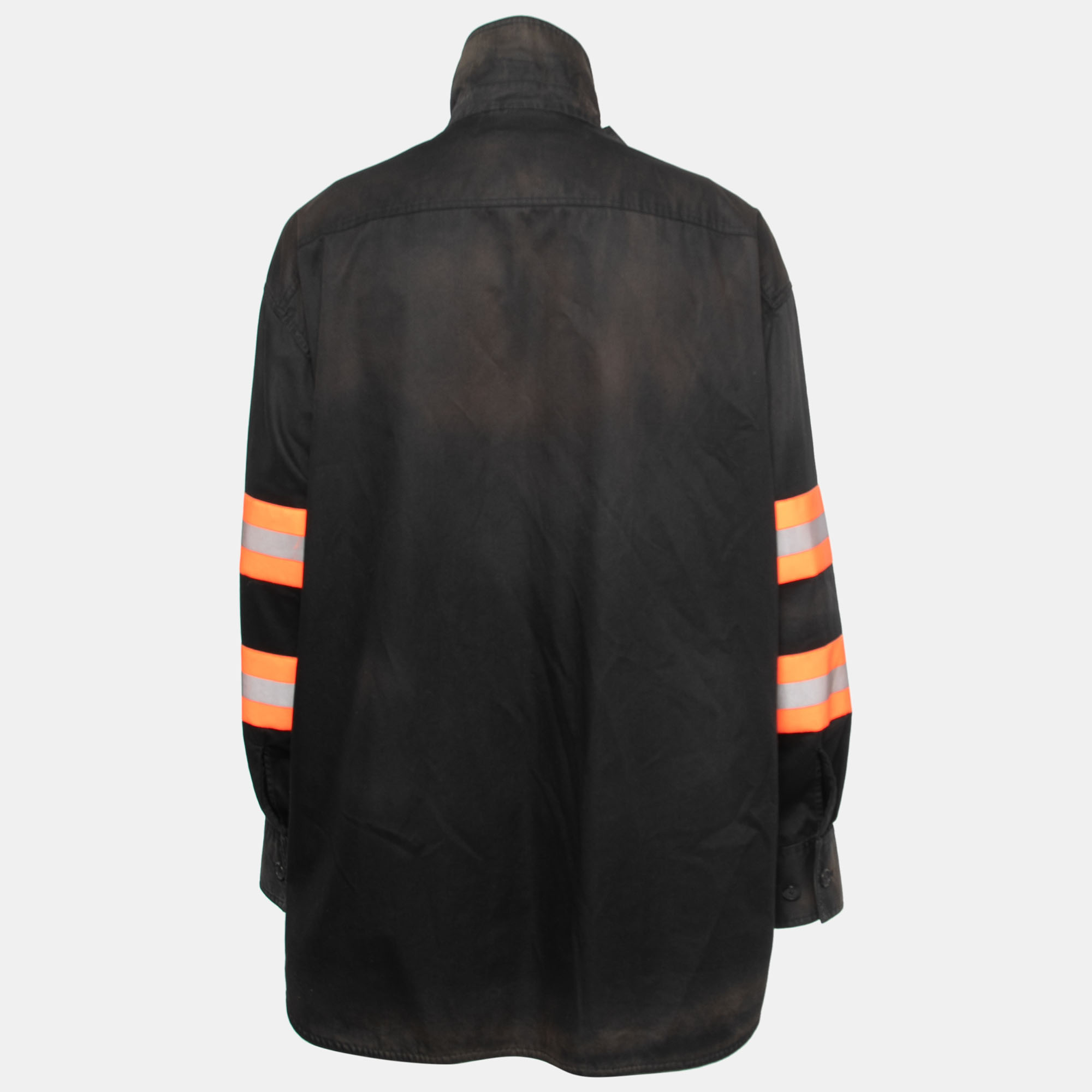 Calvin Klein Black Cotton Reflective Fireman Jacket M