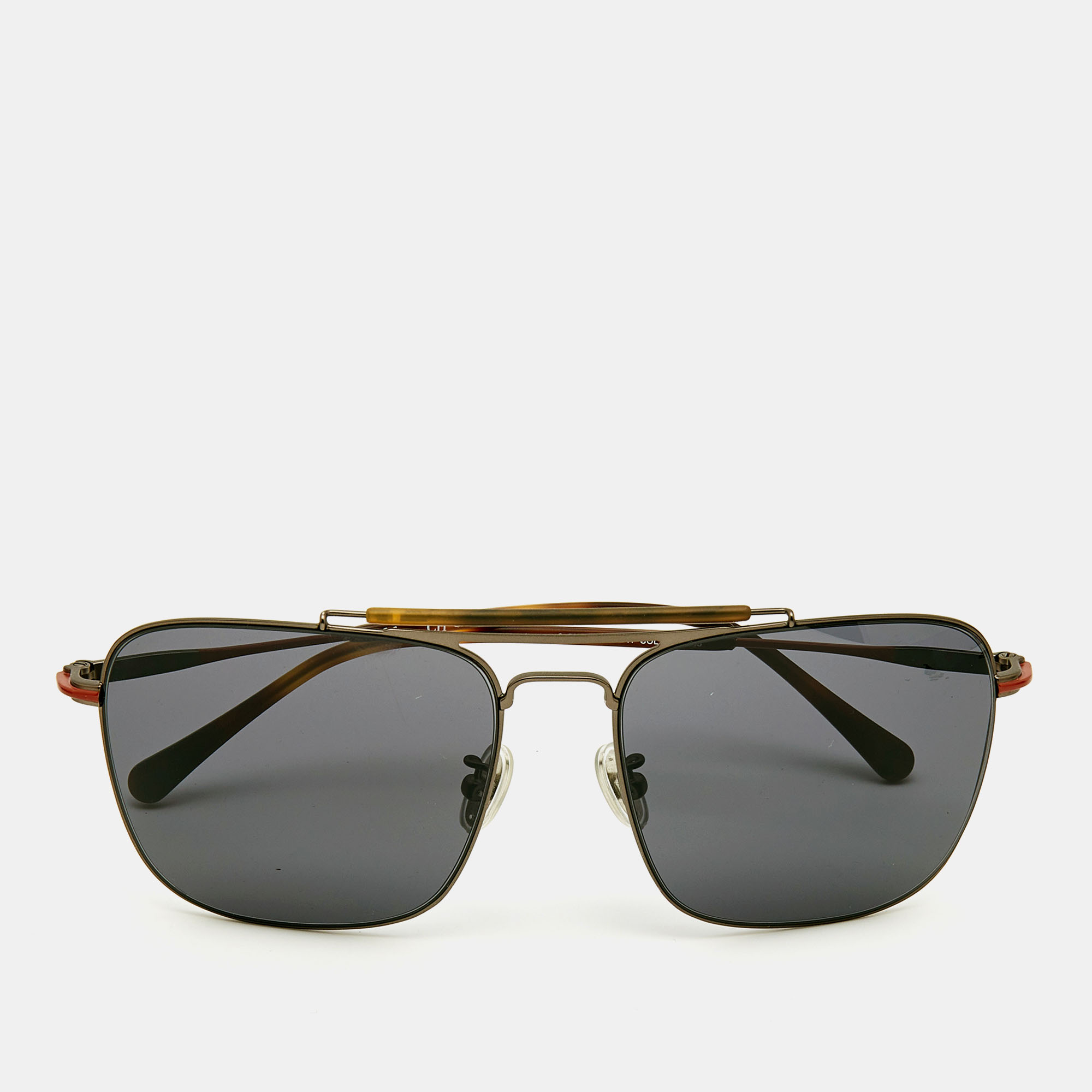 Carolina Herrera Black/Red Square Sunglasses