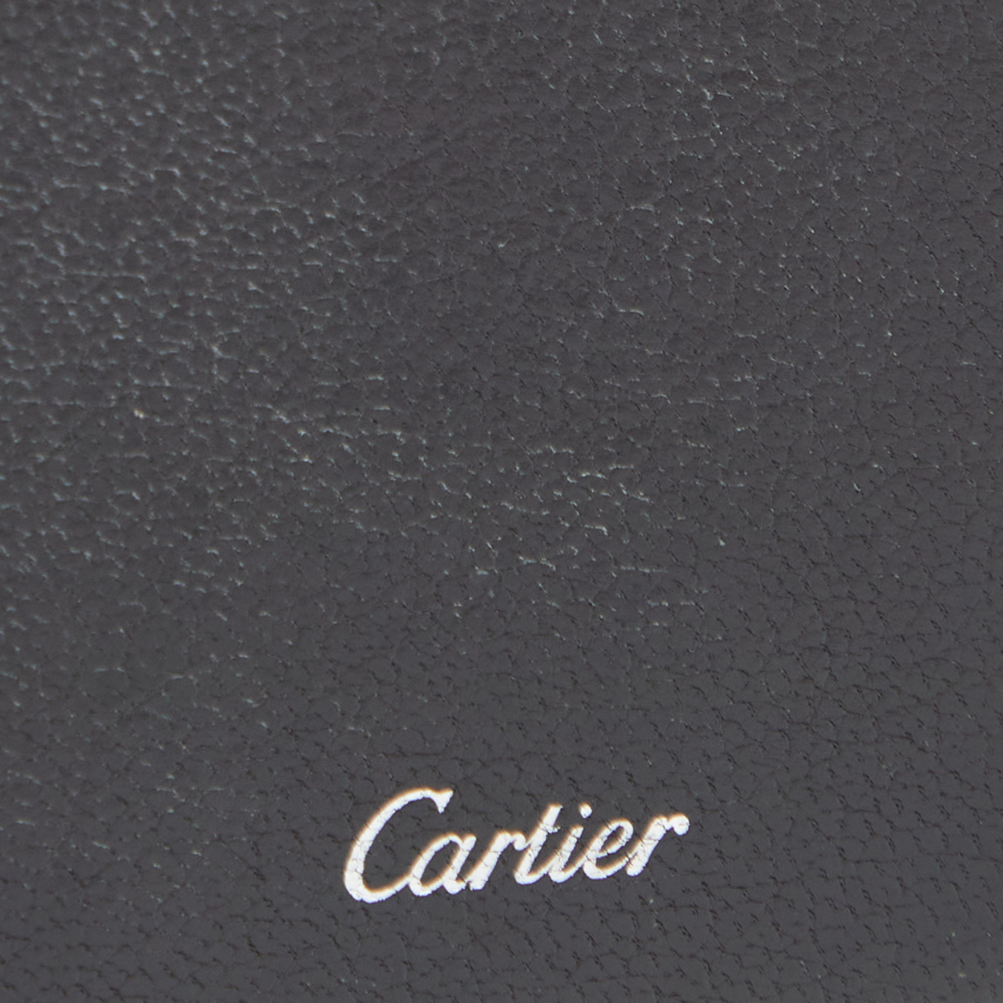 Cartier Dark Brown Leather Phone Case