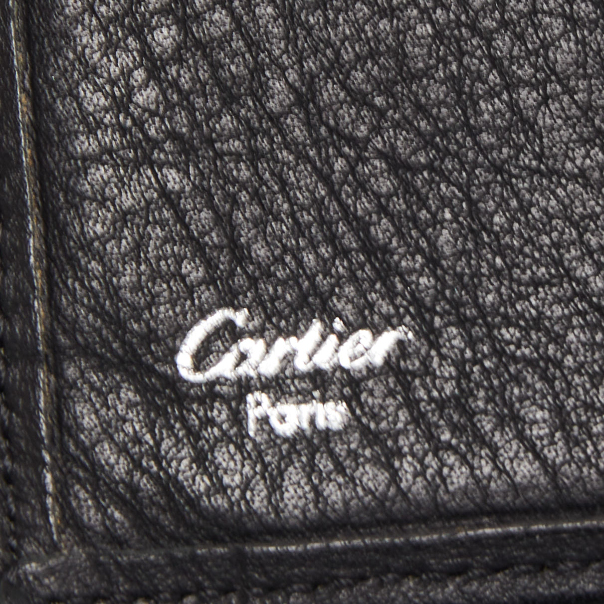 Cartier Black Leather Bifold Wallet