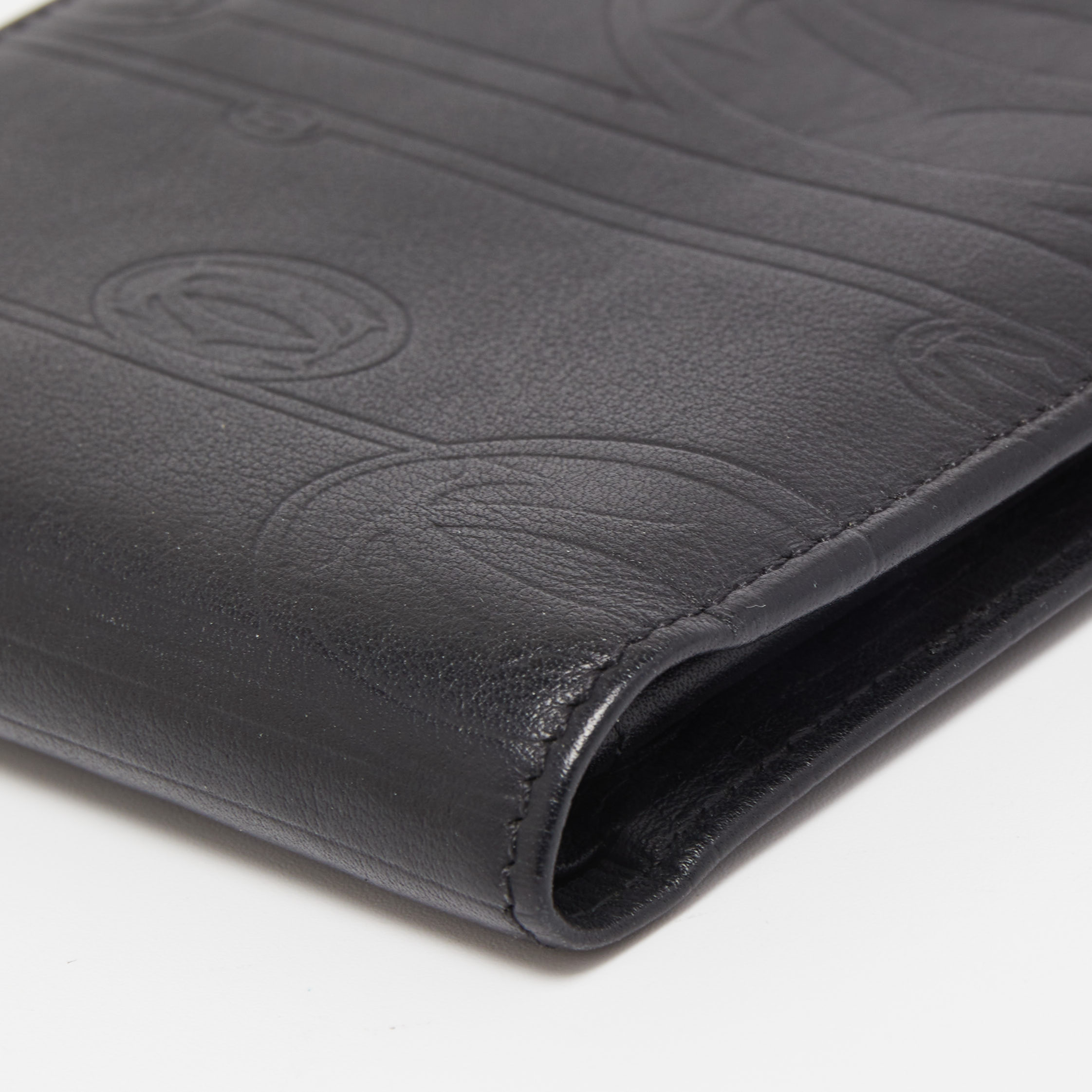 Cartier Black Leather Bifold Wallet