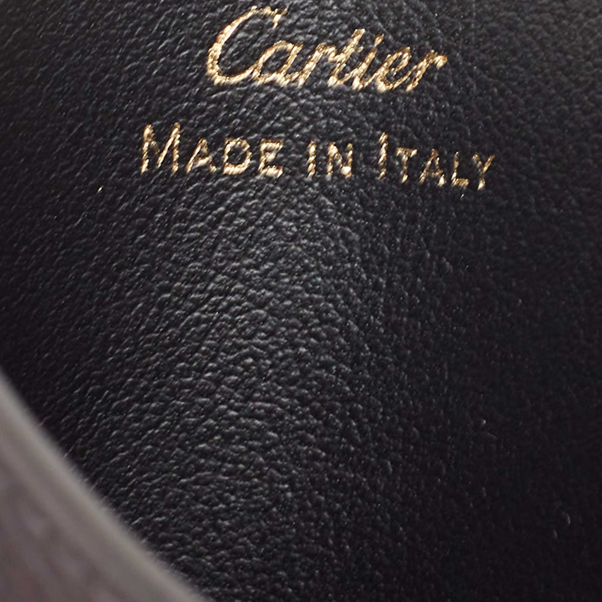 Cartier Black Leather Must De Cartier Card Holder