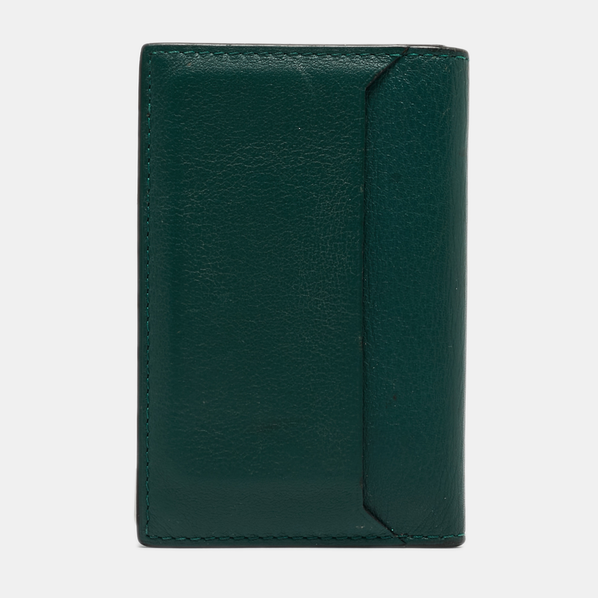 Cartier Green Leather Must De Cartier 6CC Card Holder