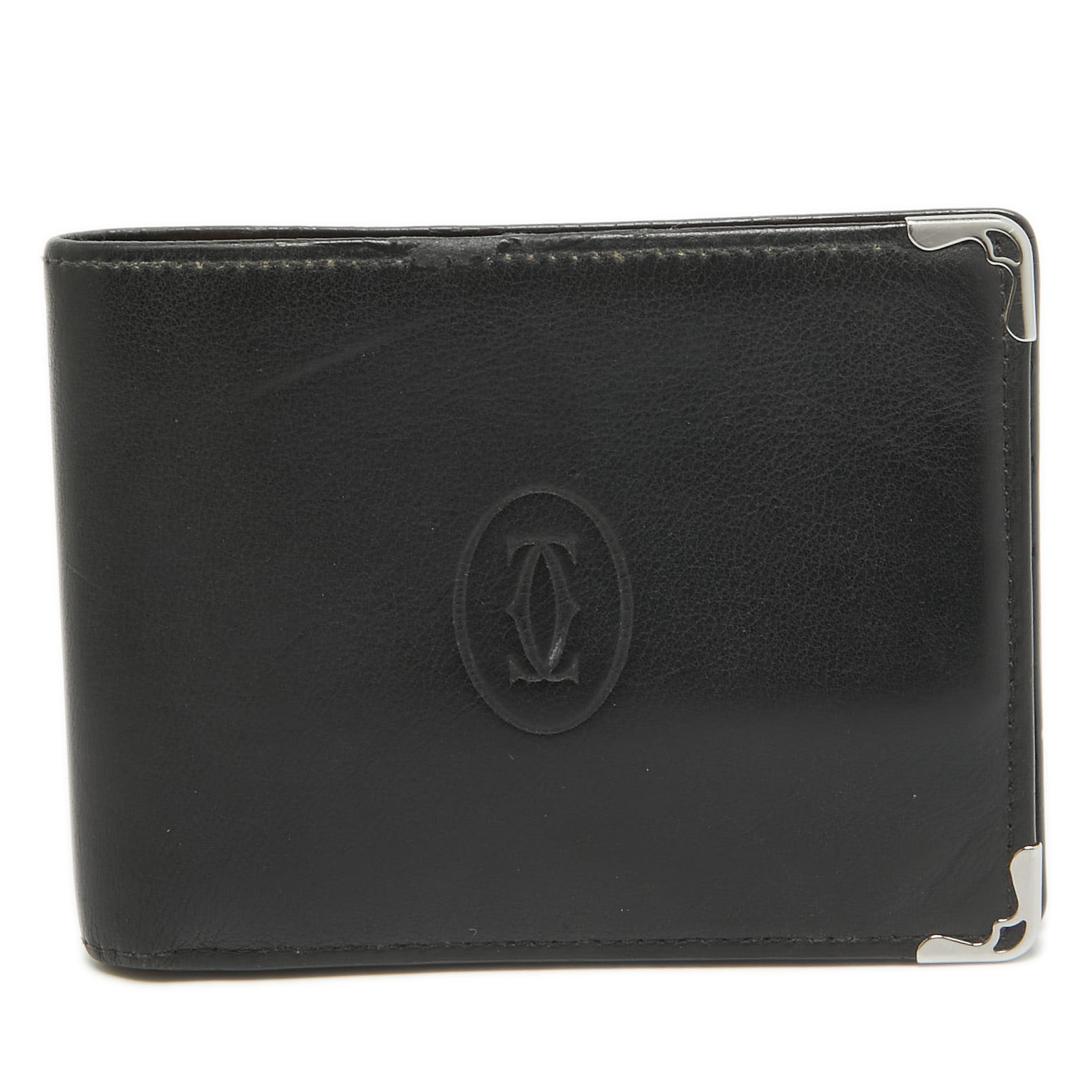 Cartier black leather must de cartier wallet