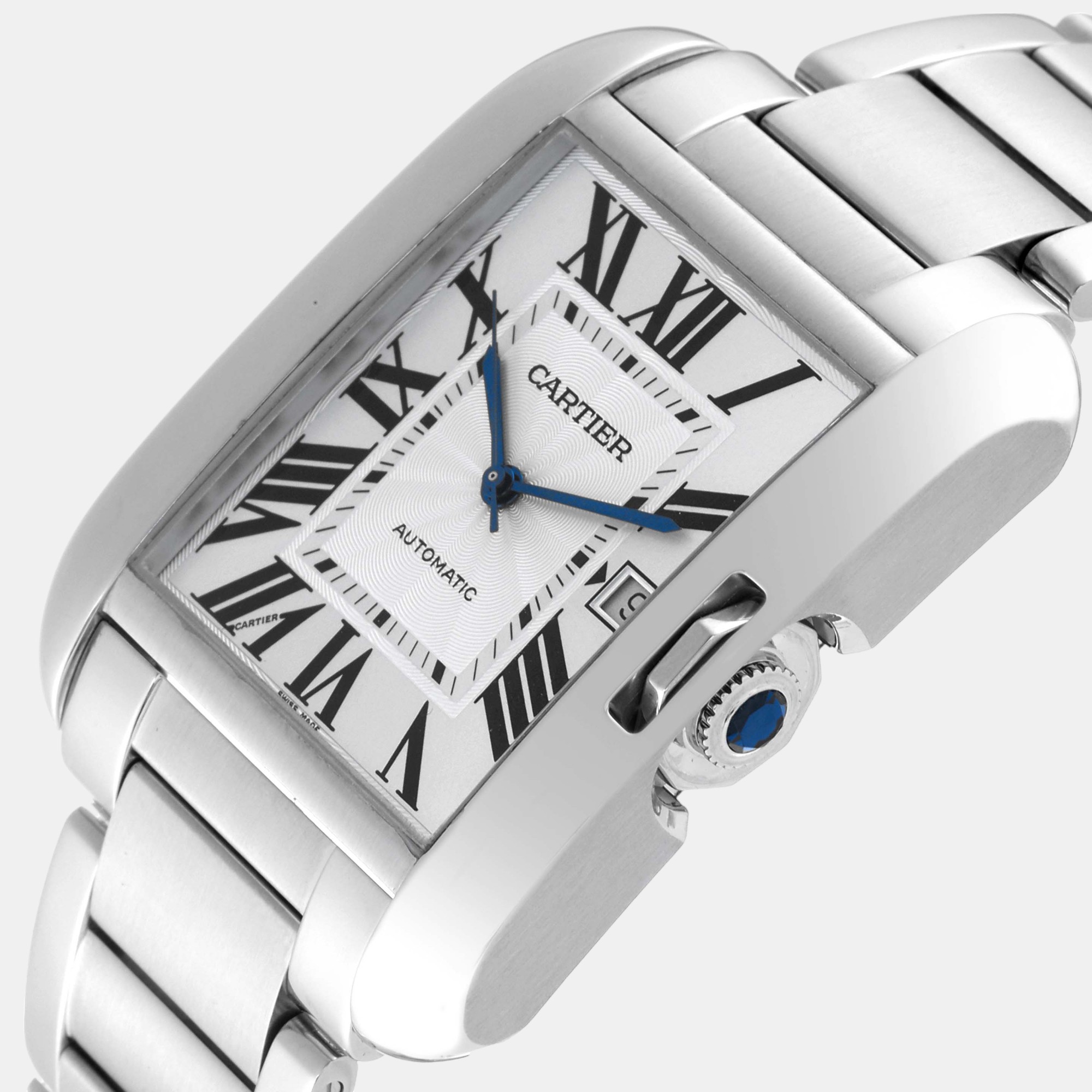 Cartier Tank Anglaise XL Steel Automatic Men's Watch 36.2 Mm