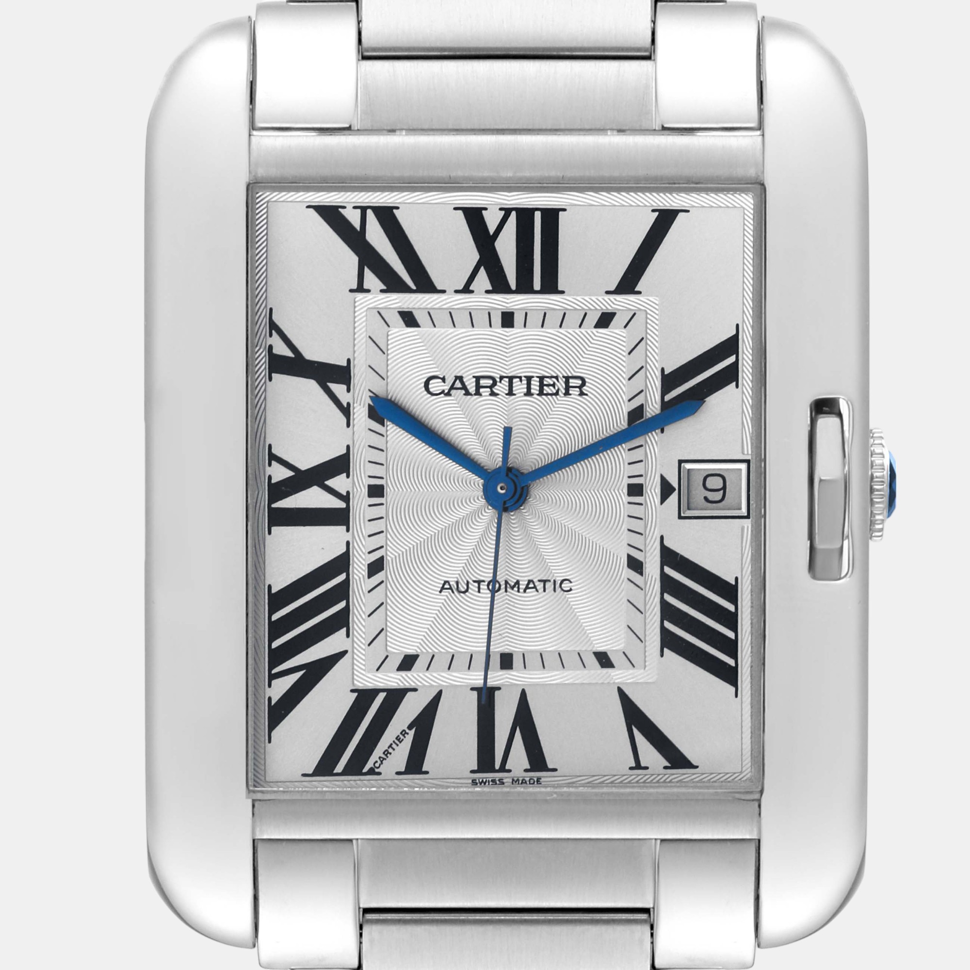 Cartier Tank Anglaise XL Steel Automatic Men's Watch 36.2 Mm