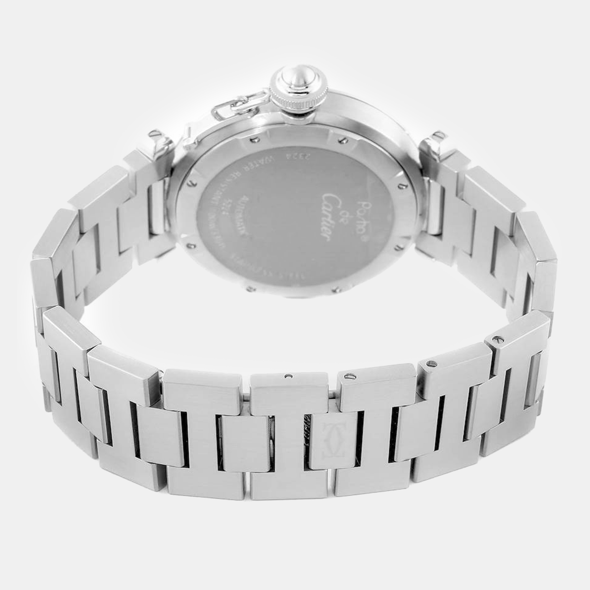 Cartier Pasha C Midsize White Dial Automatic Steel Mens Watch W31074M7