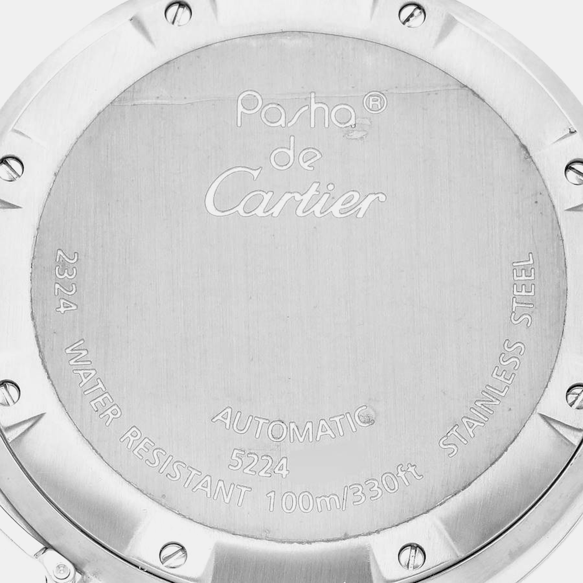 Cartier Pasha C Midsize White Dial Automatic Steel Mens Watch W31074M7