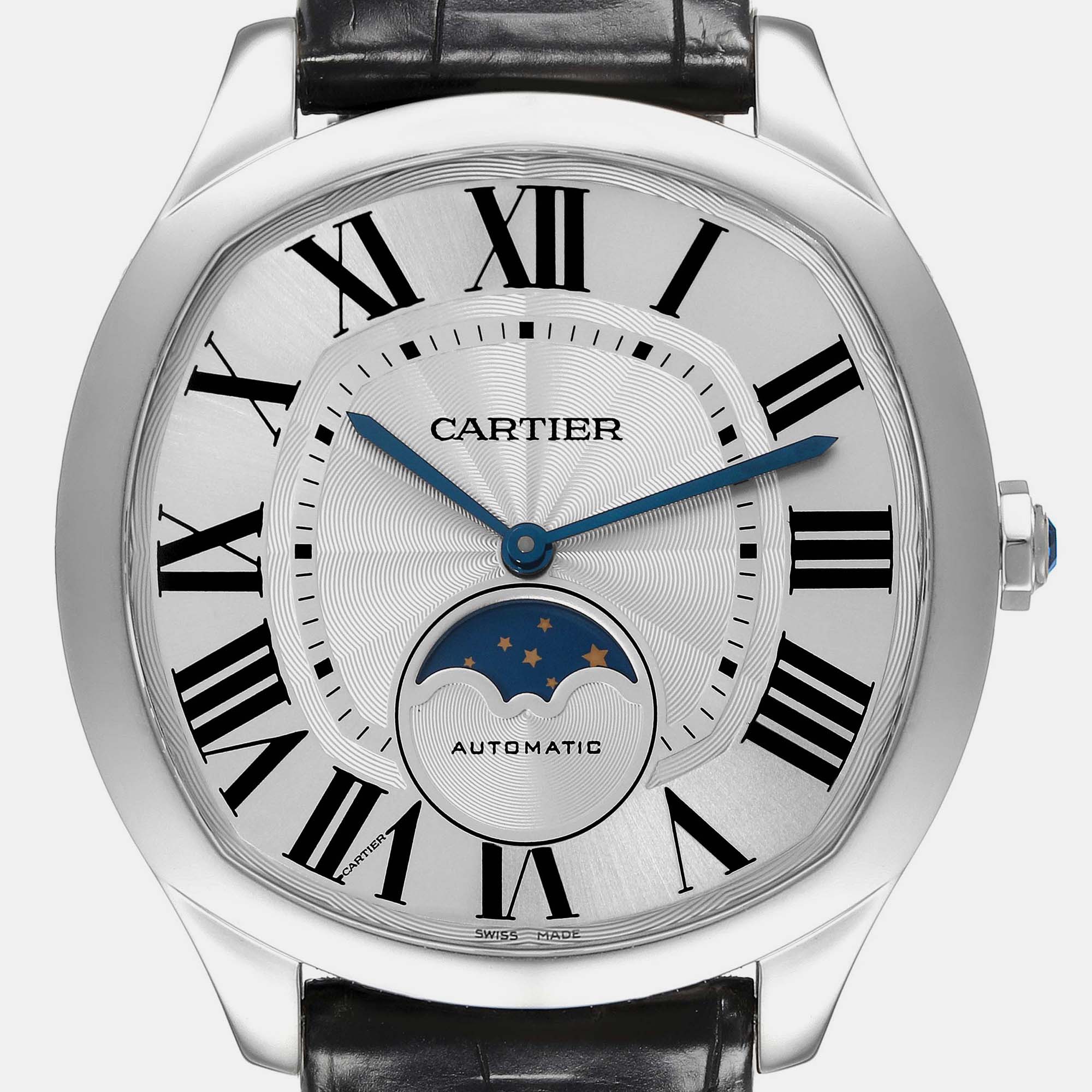 Cartier Drive Silver Dial Moonphase Steel Men's Watch 40.0 Mm