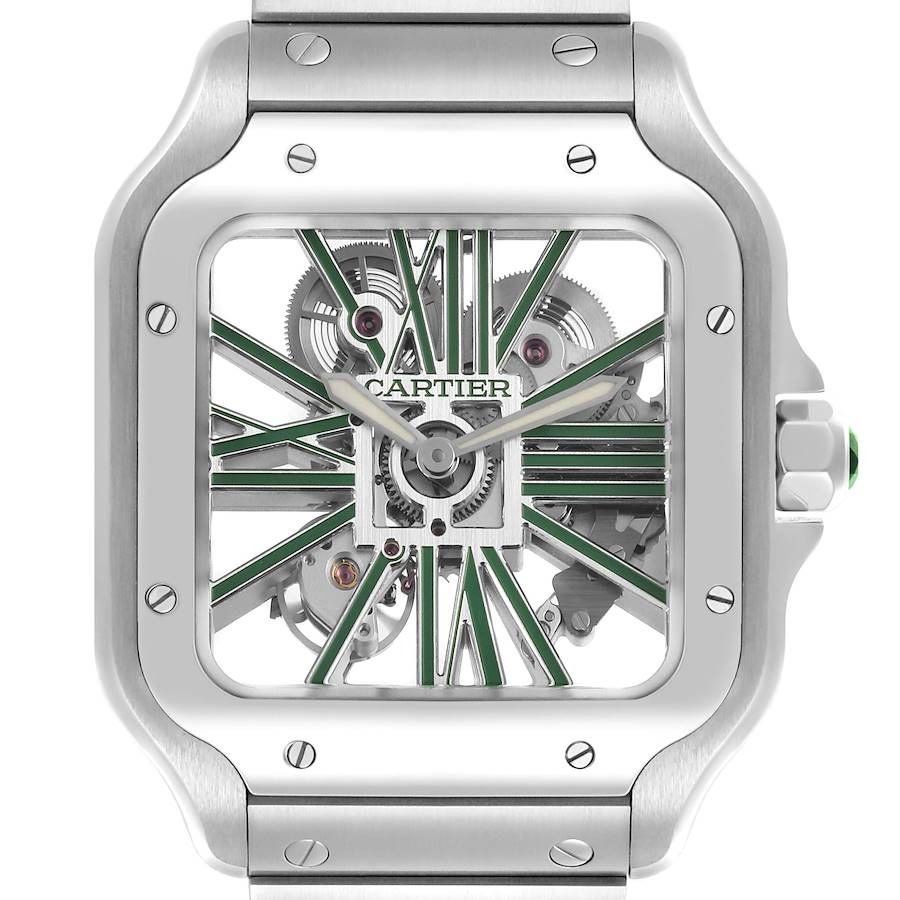 Cartier Skeleton Horloge Santos Steel Men's Watch 39.7 Mm