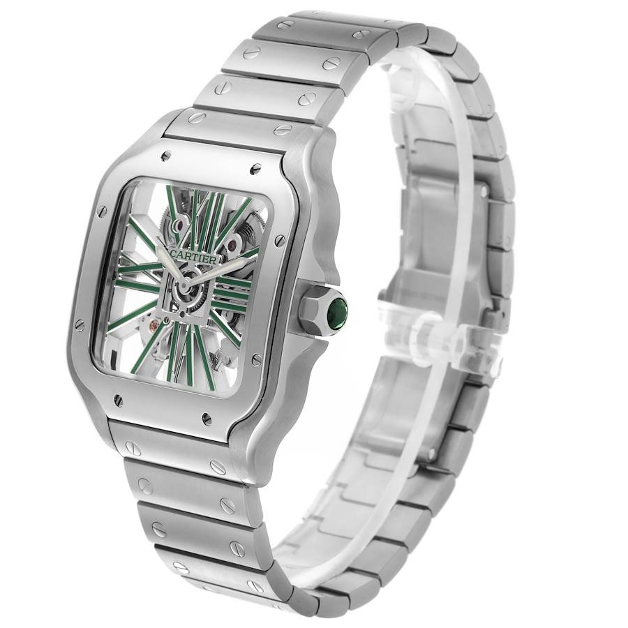 Cartier Skeleton Horloge Santos Steel Men's Watch 39.7 Mm