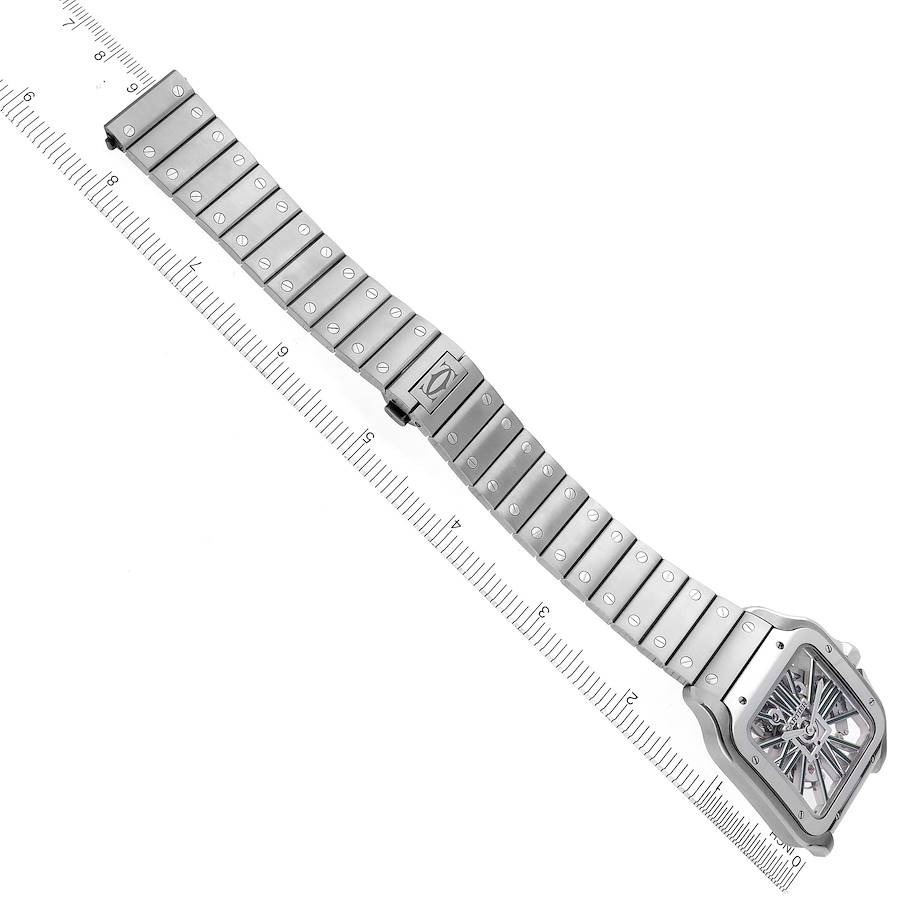 Cartier Skeleton Horloge Santos Steel Men's Watch 39.7 Mm