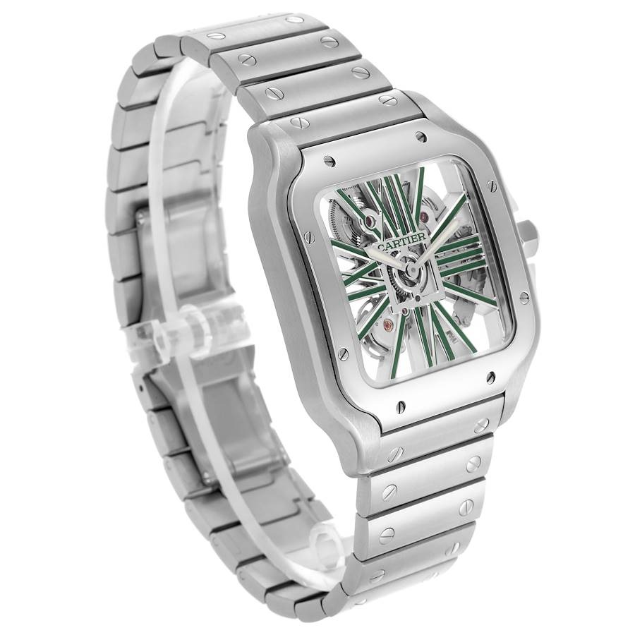 Cartier Skeleton Horloge Santos Steel Men's Watch 39.7 Mm