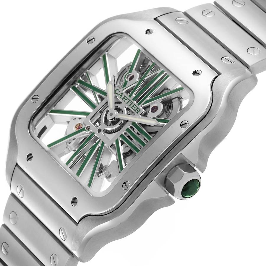 Cartier Skeleton Horloge Santos Steel Men's Watch 39.7 Mm