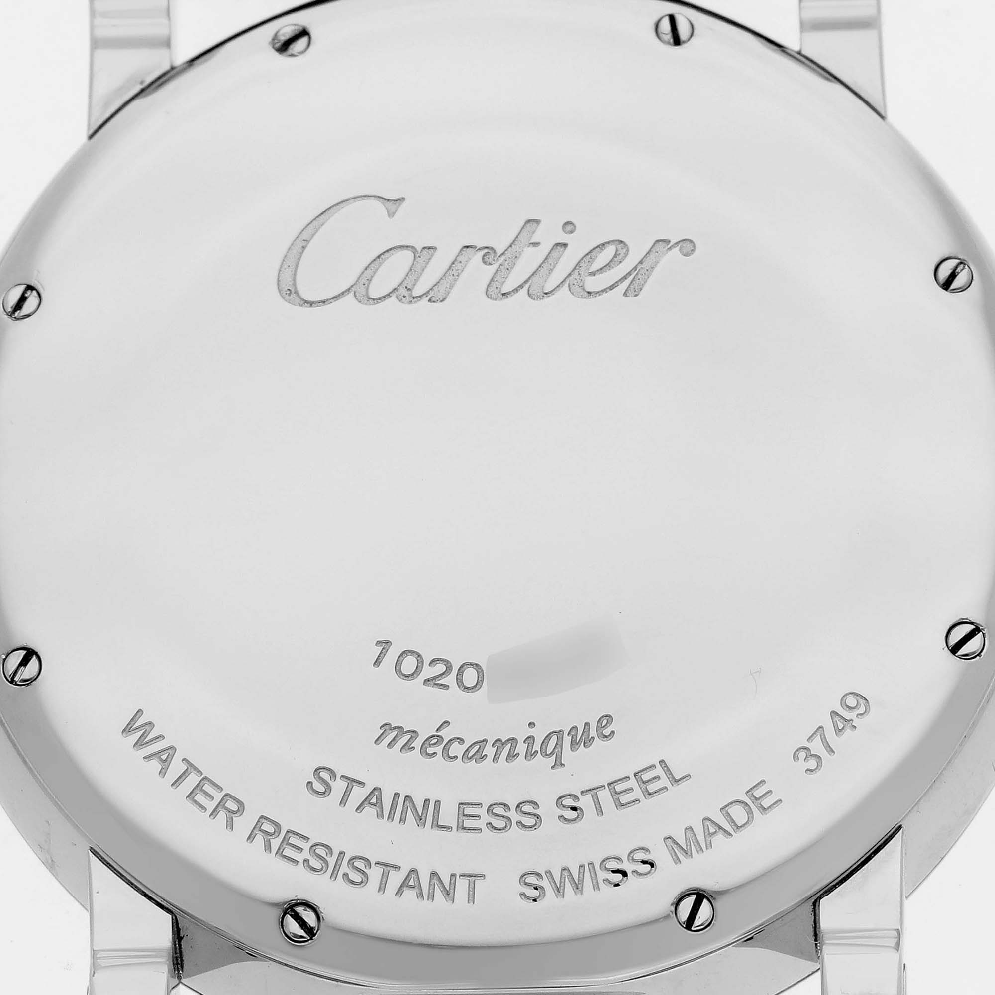 Cartier Rotonde Power Reserve Stainless Steel Men's Watch W1556369 40 Mm